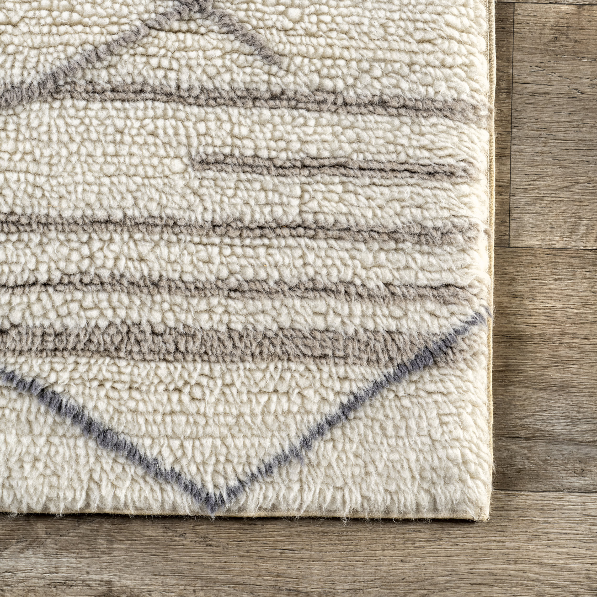 Pick-Up-Sticks Washable Wool Rug | Ivory - Image 3