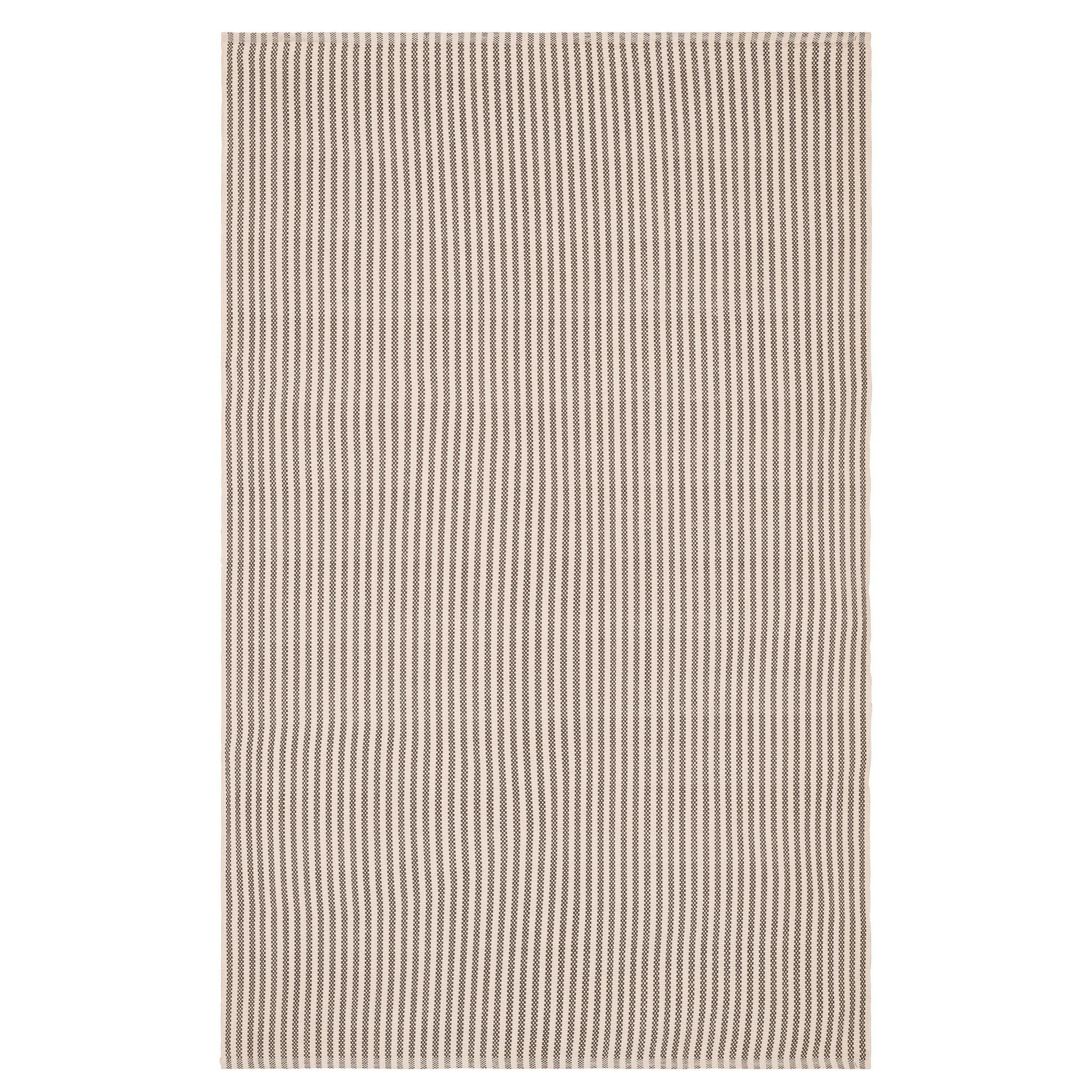 Pinstripe Handwoven Indoor/Outdoor Rug | Brown/Ivory
