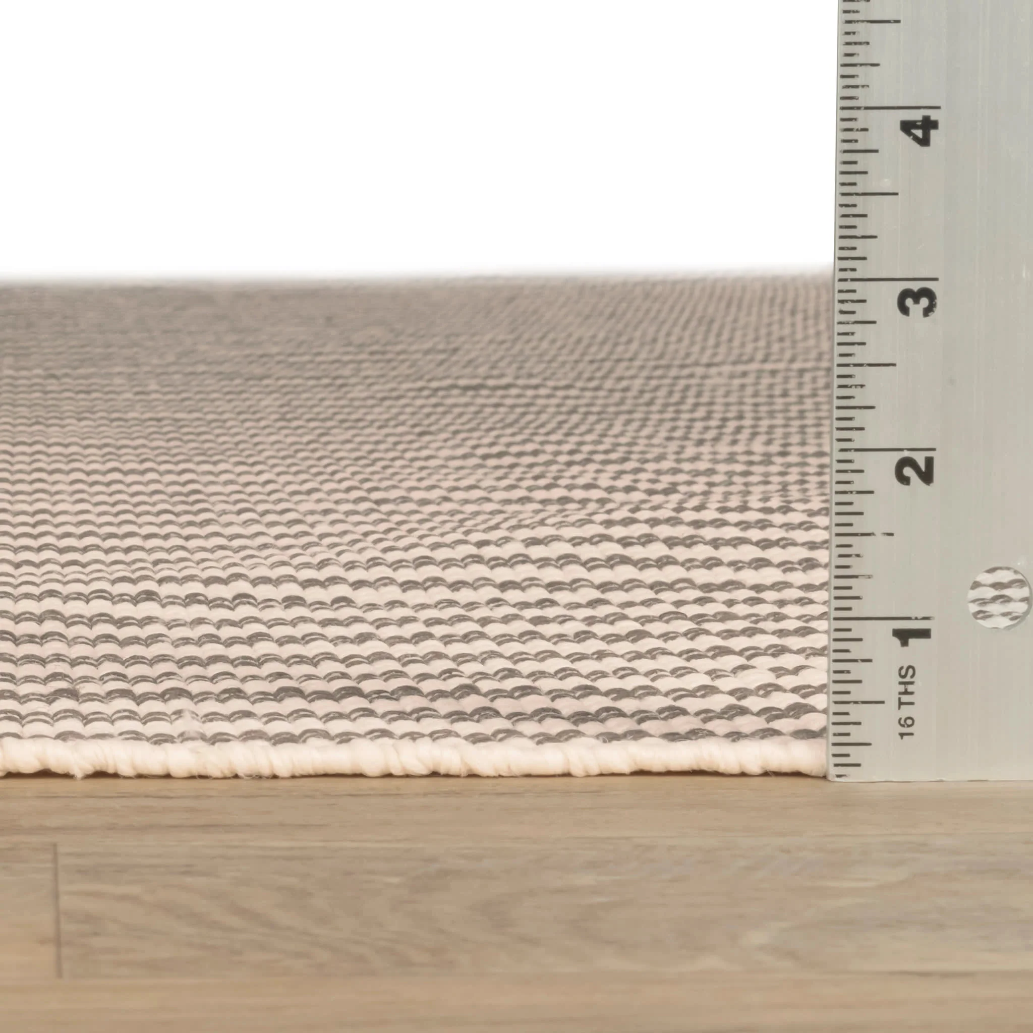 Pinstripe Handwoven Indoor/Outdoor Rug | Brown/Ivory - Image 3