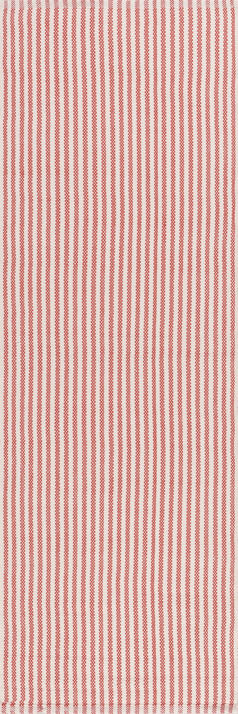 Pinstripe Handwoven Indoor/Outdoor Rug | Red
