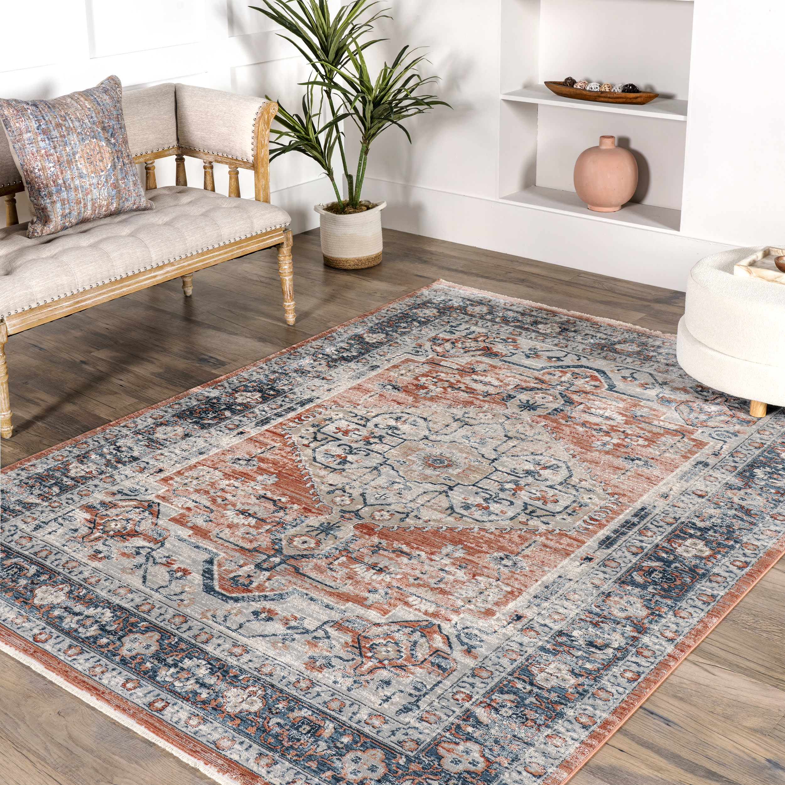 Plated Regal Medallion Rug | Rust - Image 2