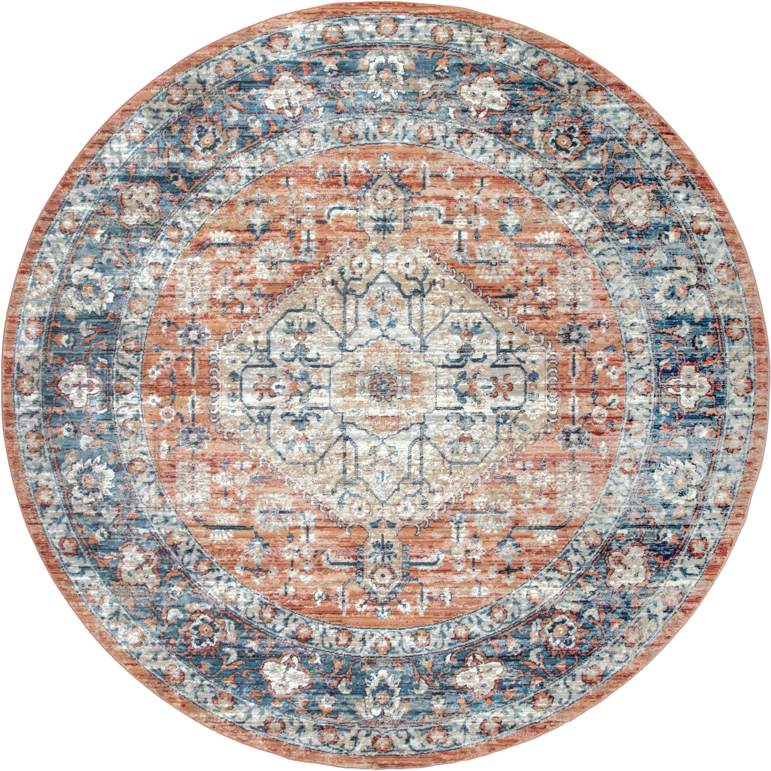 Plated Regal Medallion Rug | Rust