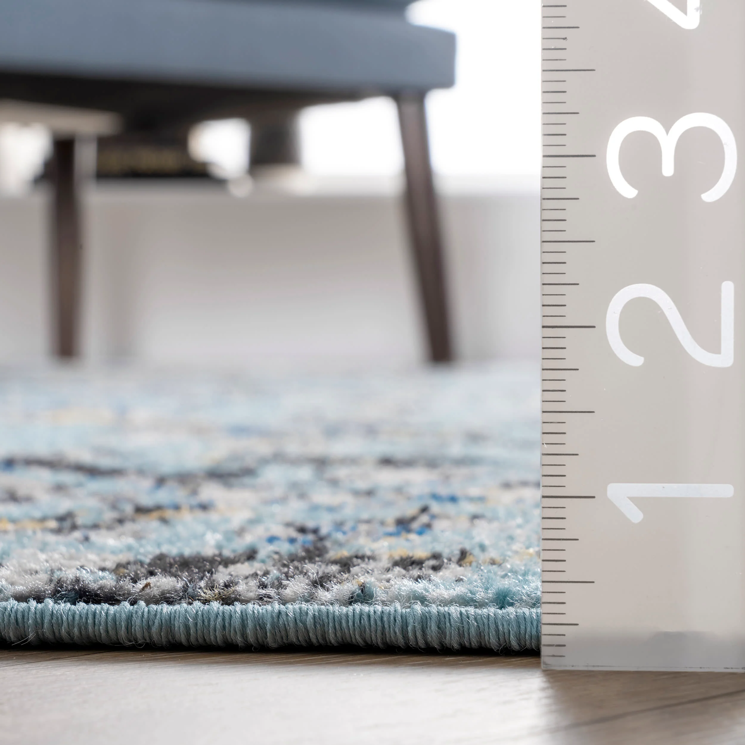 Pointelle Paisley Rug | Aqua - Image 5