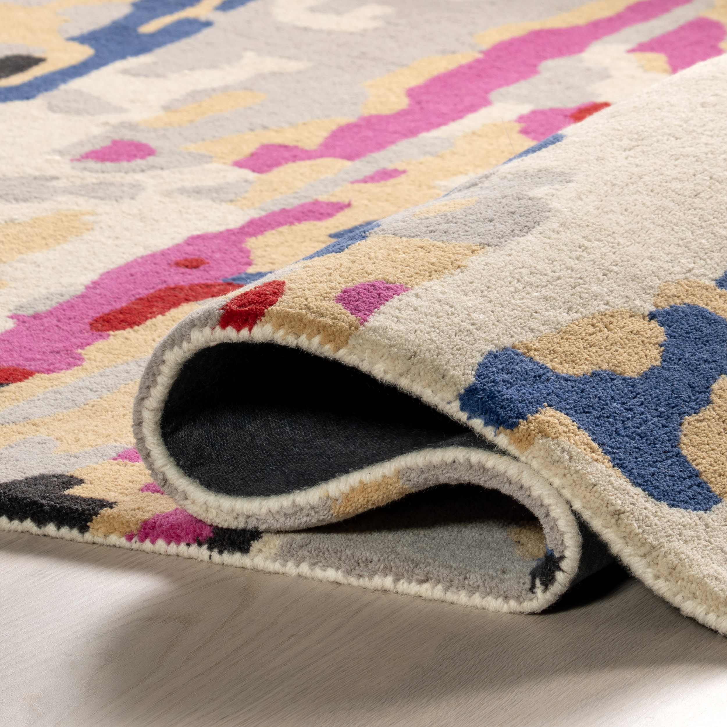 Pokhara Abstract Wool Rug | Multicolor - Image 7
