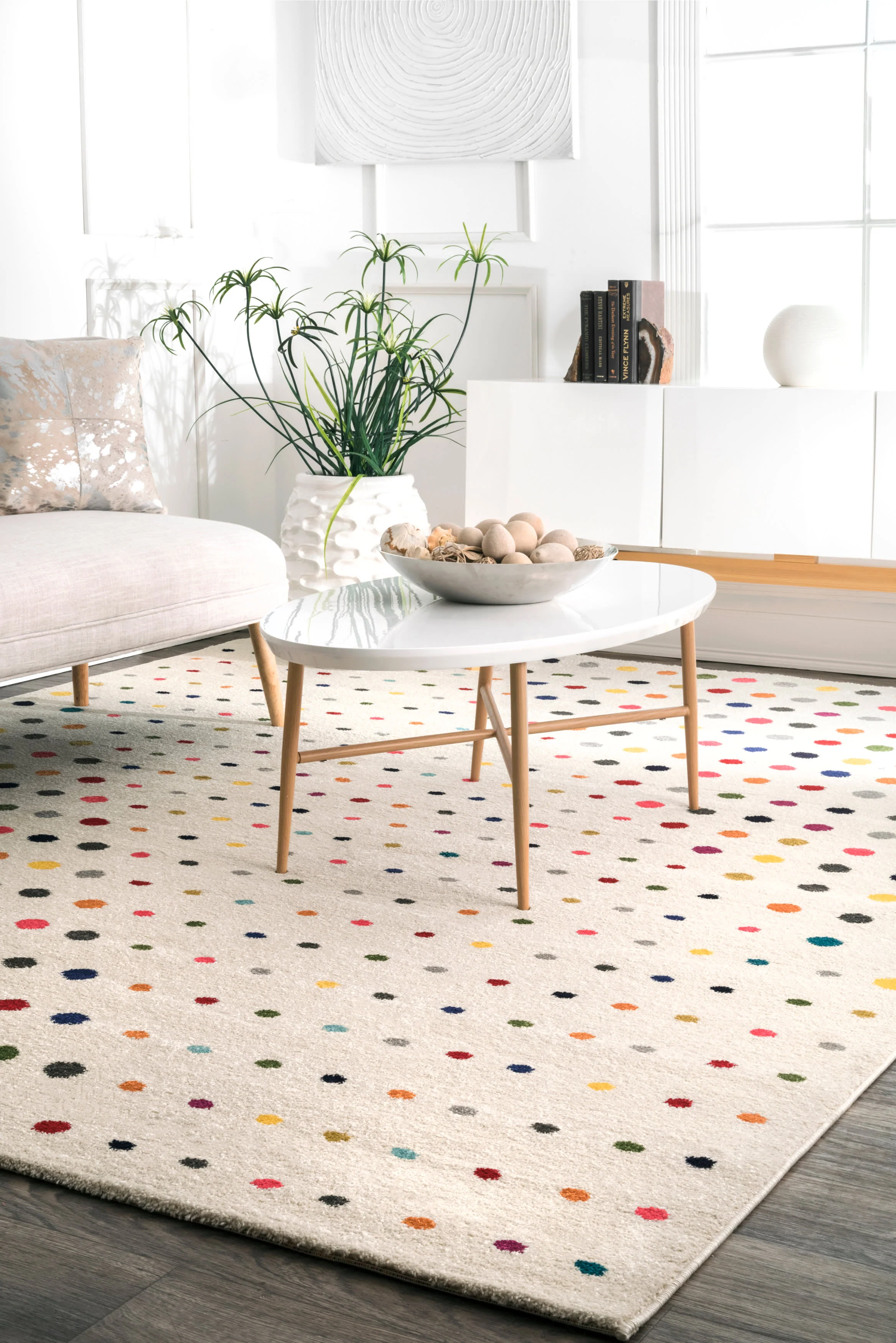 Polka Dots Rug | Multicolor - Image 2