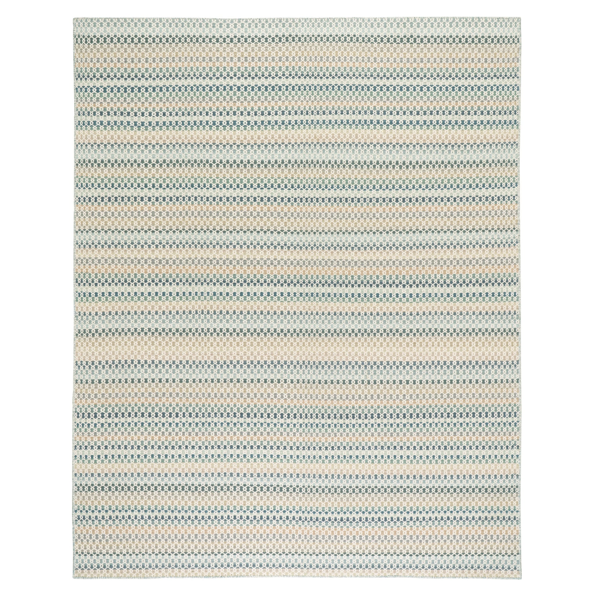 Poppy Handwoven Wool Rug | Blue - Image 2