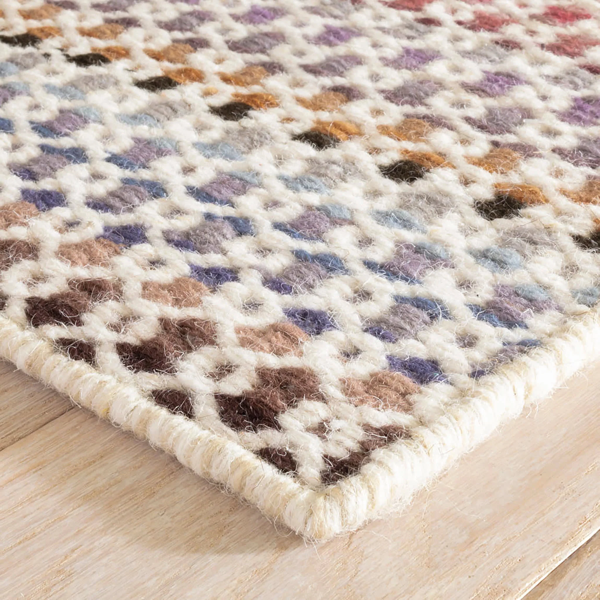 Poppy Handwoven Wool Rug | Multi - Image 9