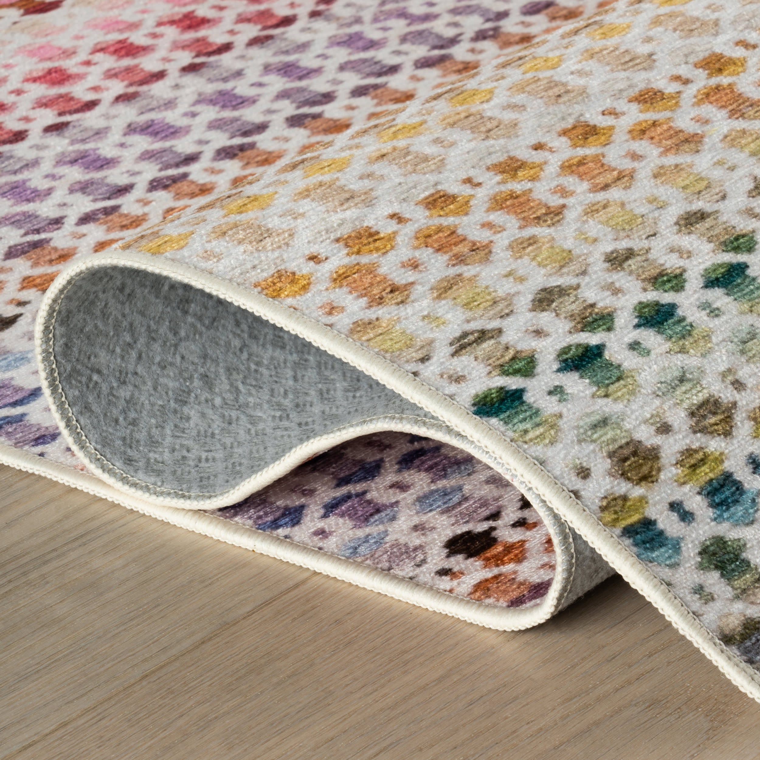 Poppy Machine Washable Rug | Multi - Image 3
