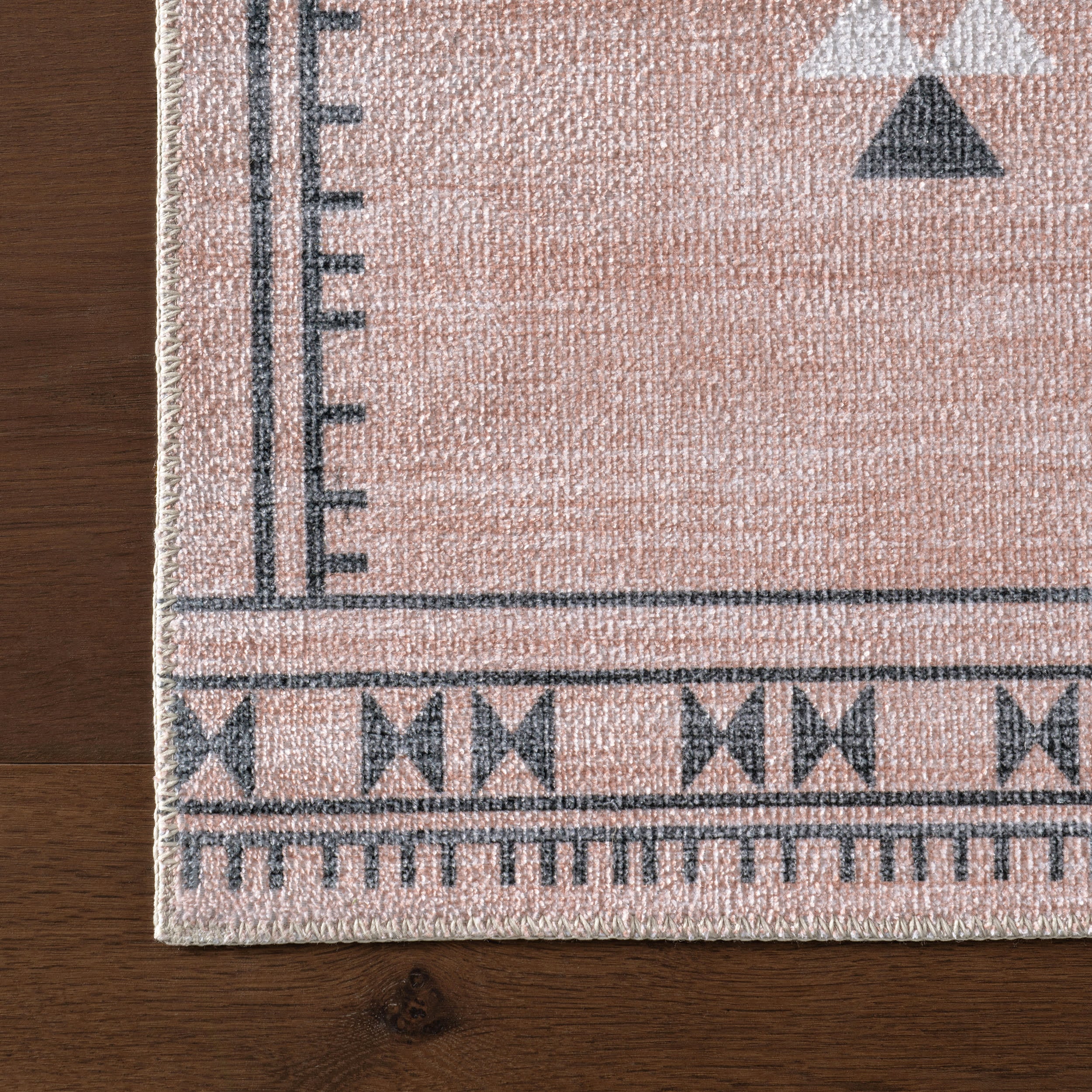 Poppy Persian Spill Proof Washable Rug | Peach - Image 4