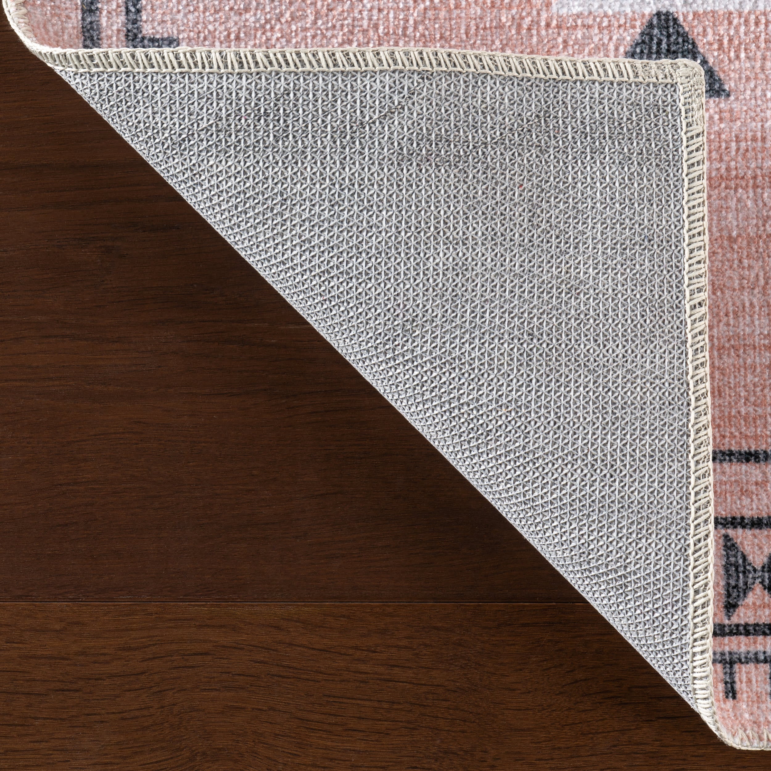 Poppy Persian Spill Proof Washable Rug | Peach - Image 7