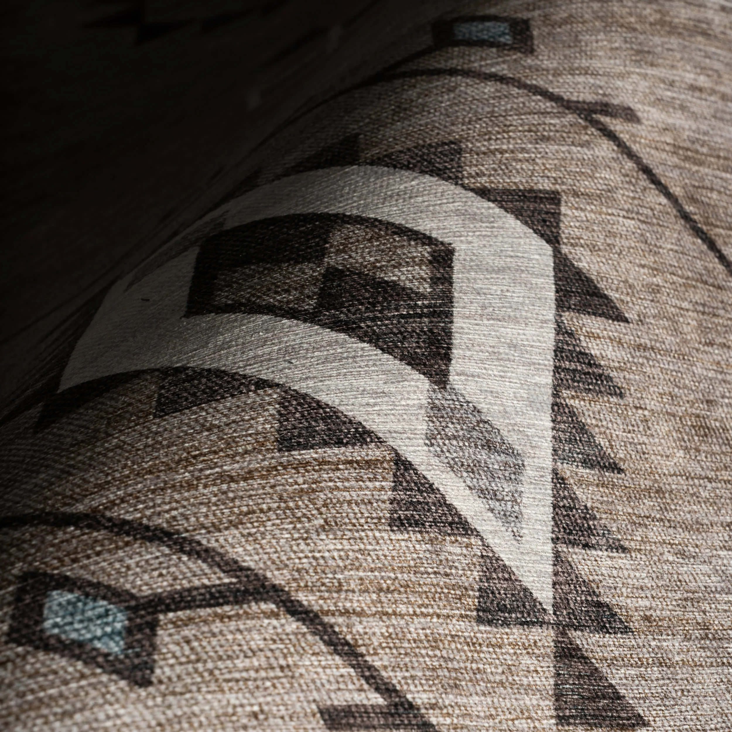 Poppy Persian Spill Proof Washable Rug | Taupe - Image 3