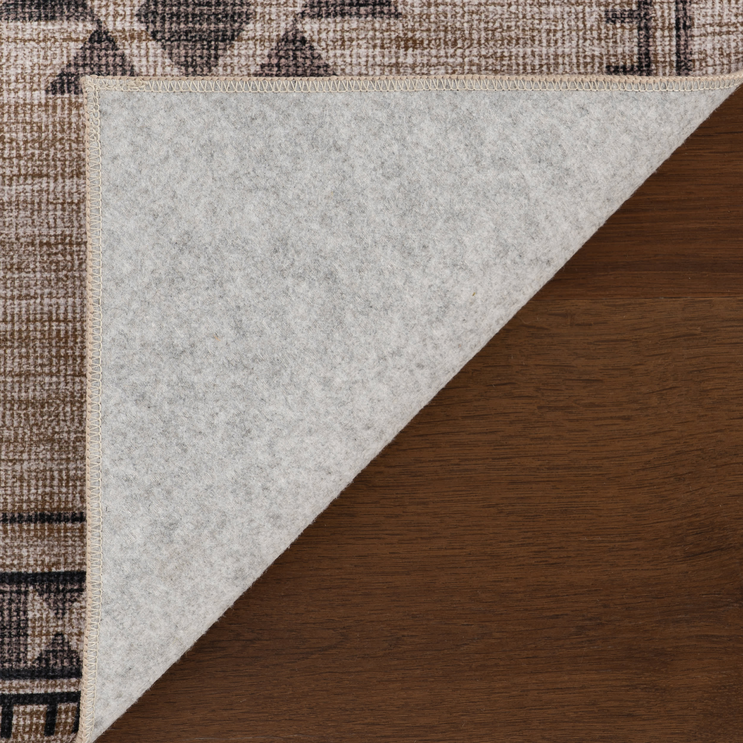 Poppy Persian Spill Proof Washable Rug | Taupe - Image 6