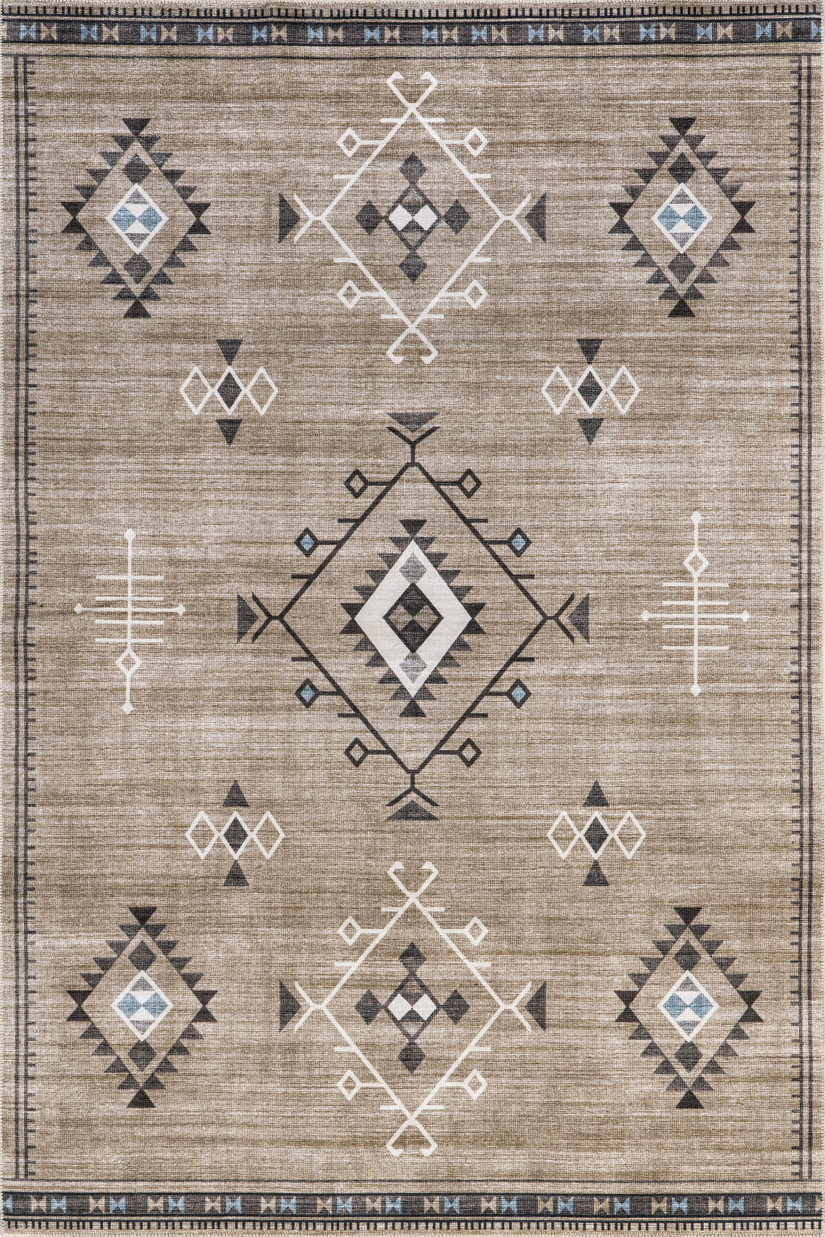 Poppy Persian Washable Rug | Taupe