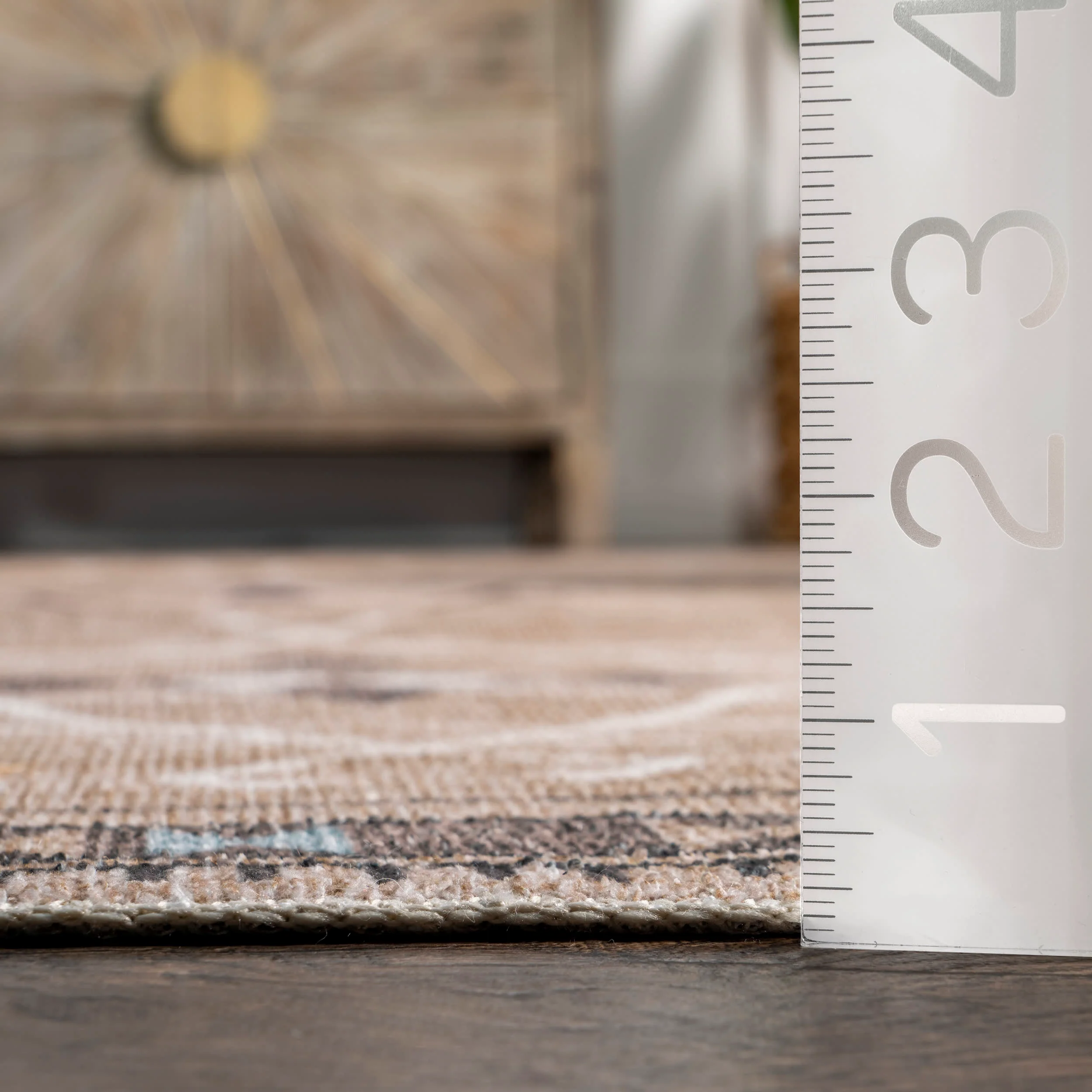 Poppy Persian Washable Rug | Taupe - Image 5