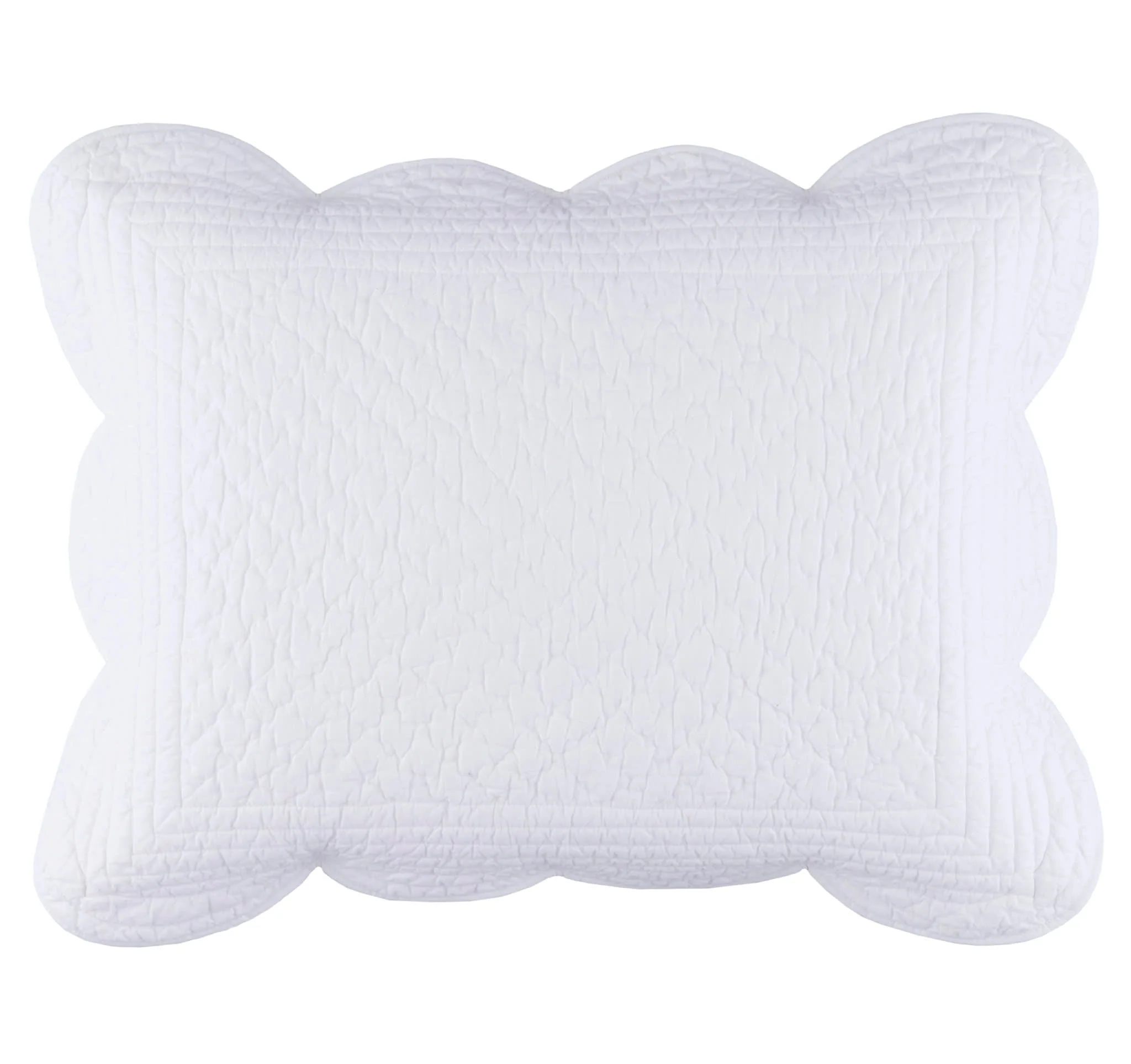 Power Shake Scallop Quilted Sham | White - Image 2