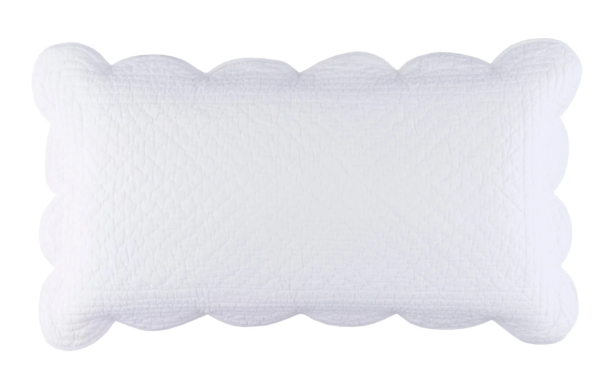 Power Shake Scallop Quilted Sham | White - Image 3