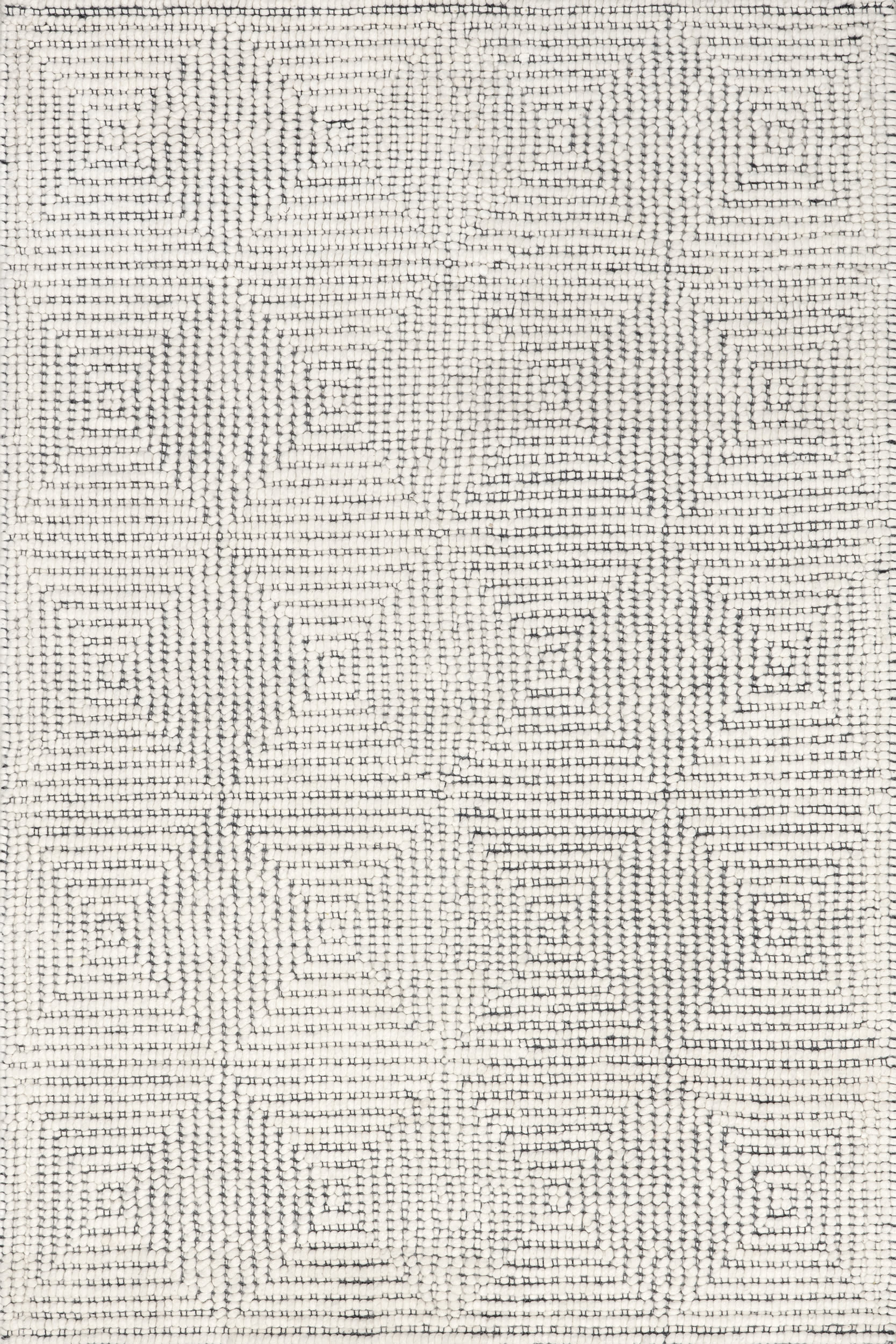Presley Trellis Knit Wool Rug | Ivory