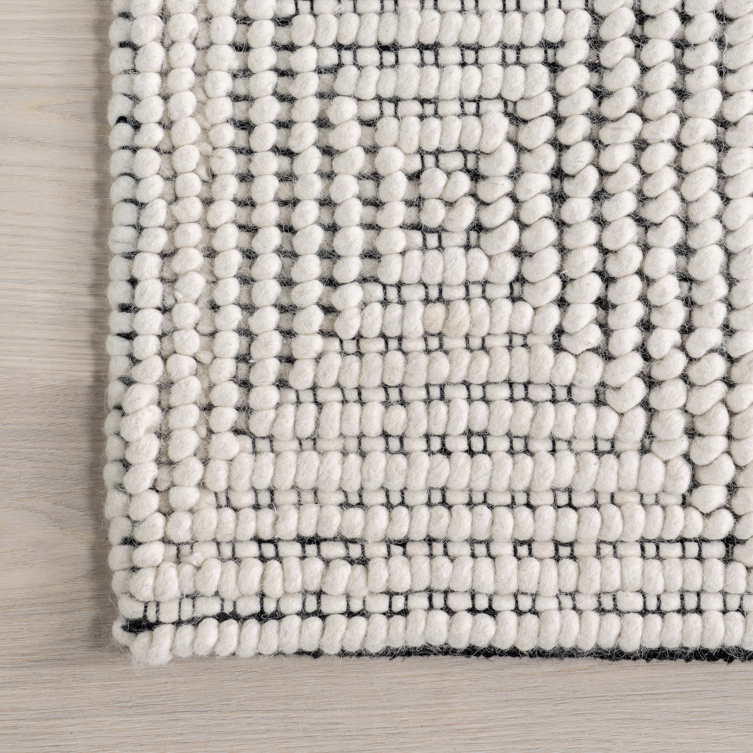 Presley Trellis Knit Wool Rug | Ivory - Image 3