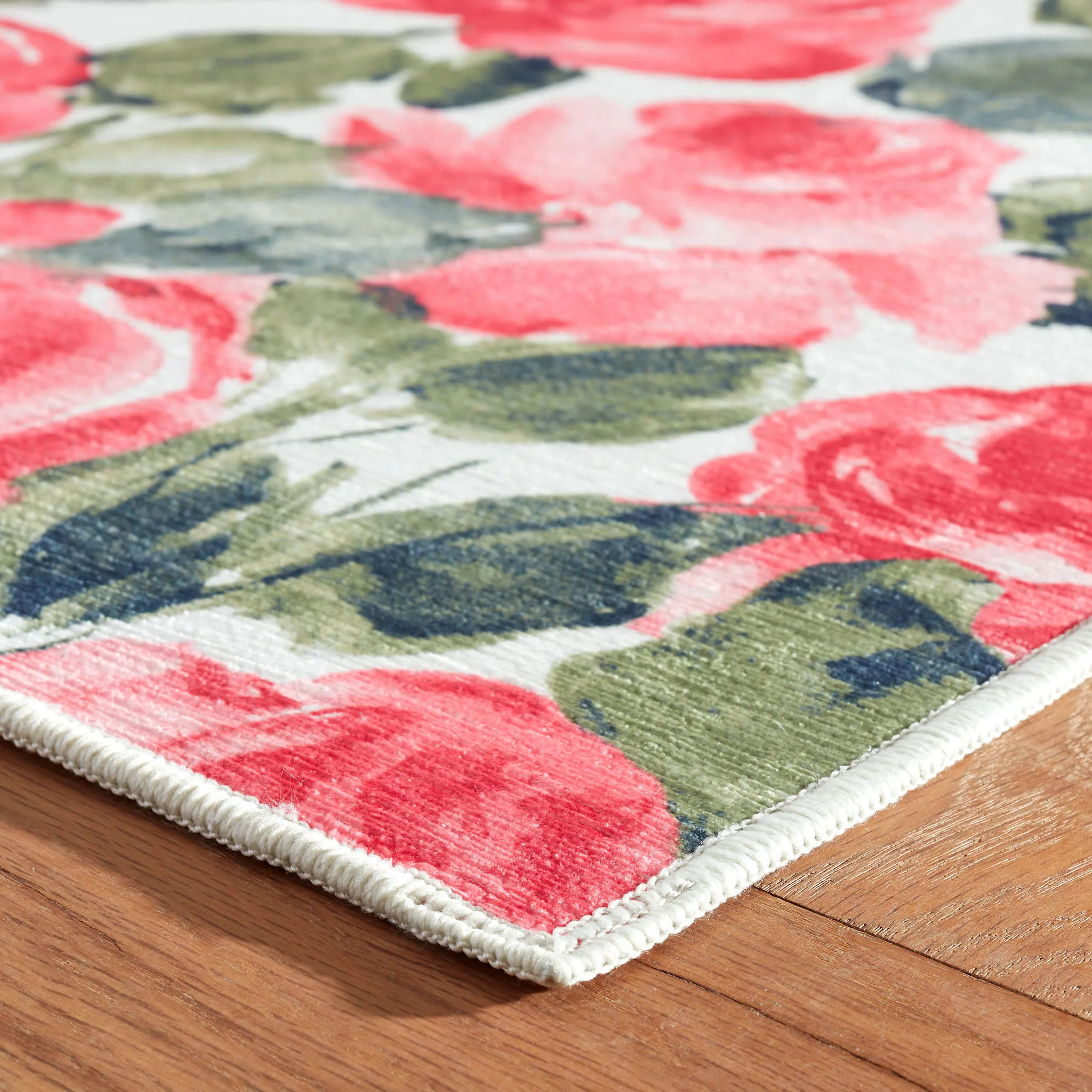 Pretty Peonies Machine Washable Rug | Multi - Image 6