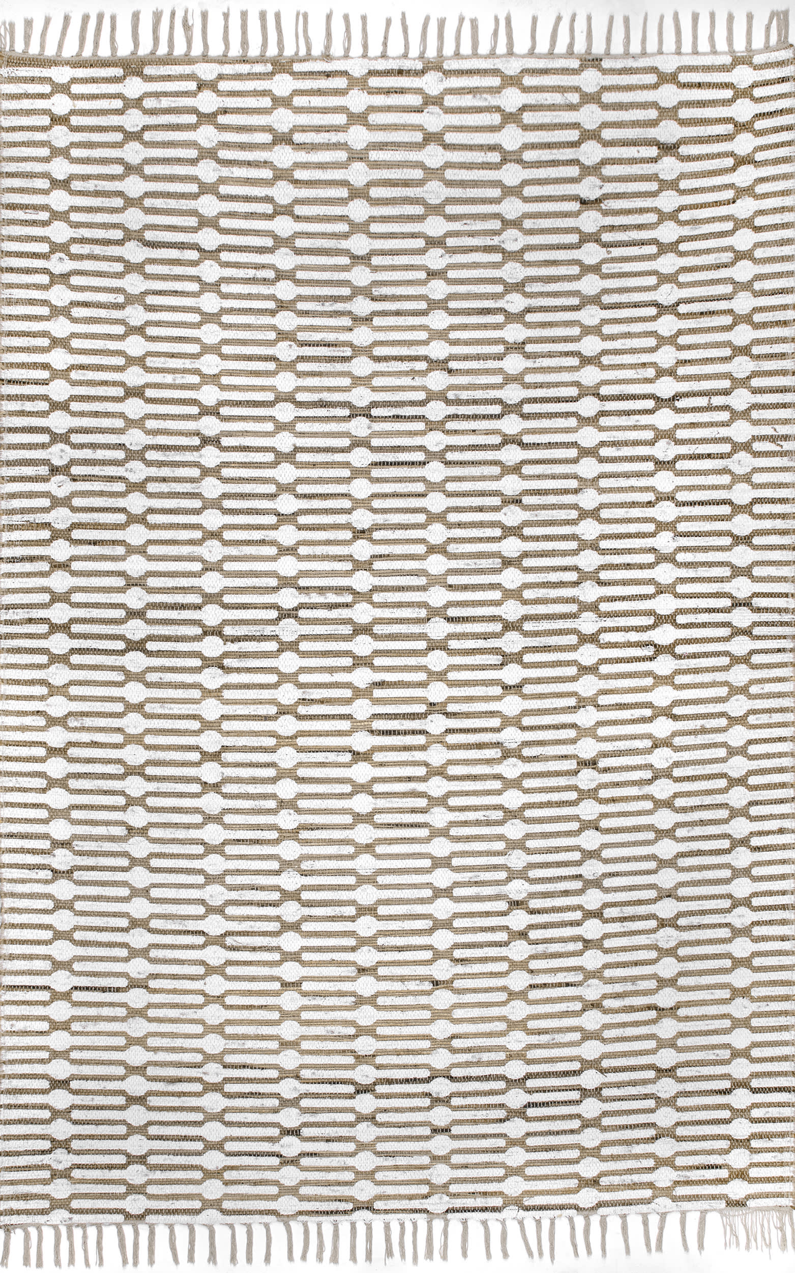Printed Winged Trellis Rug | Beige