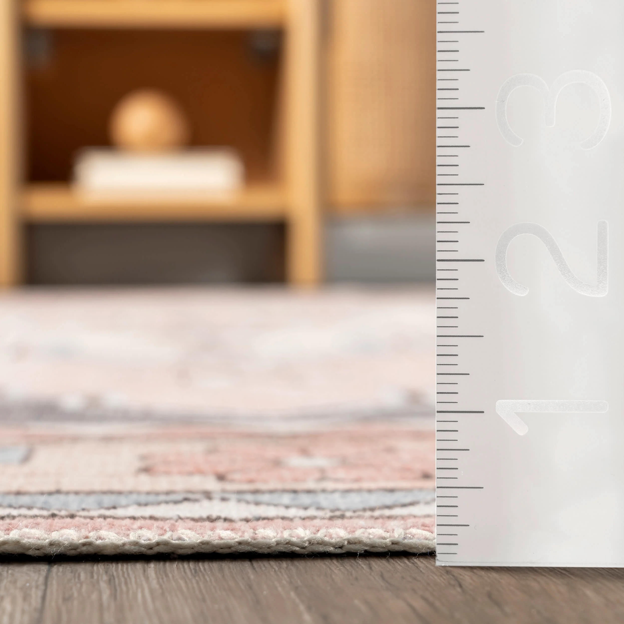 Priscilla Washable Faded Rug | Blush - Image 5