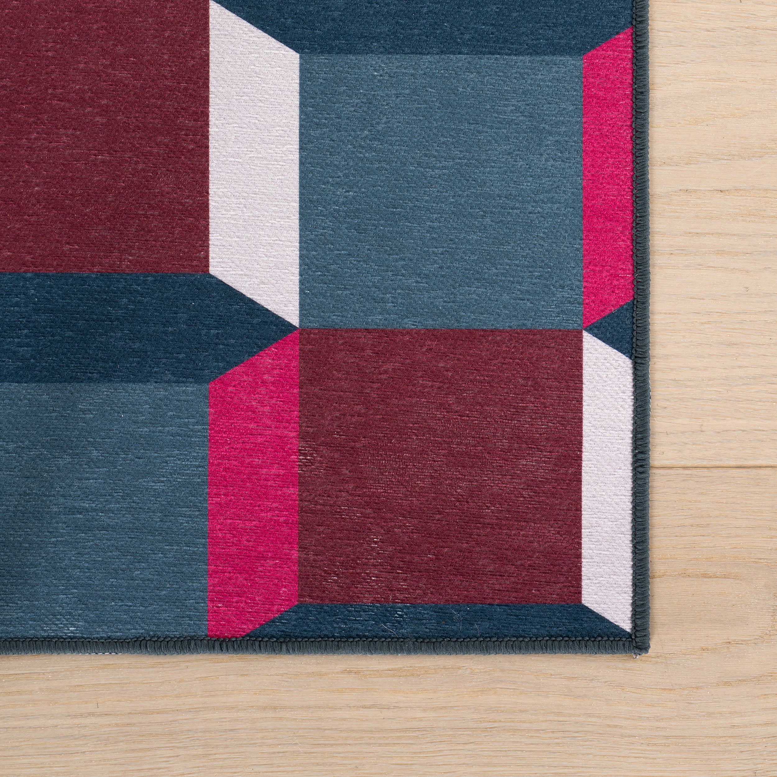 Prism Weave Checkered Washable Rug by Society6 | Multicolor - Image 4