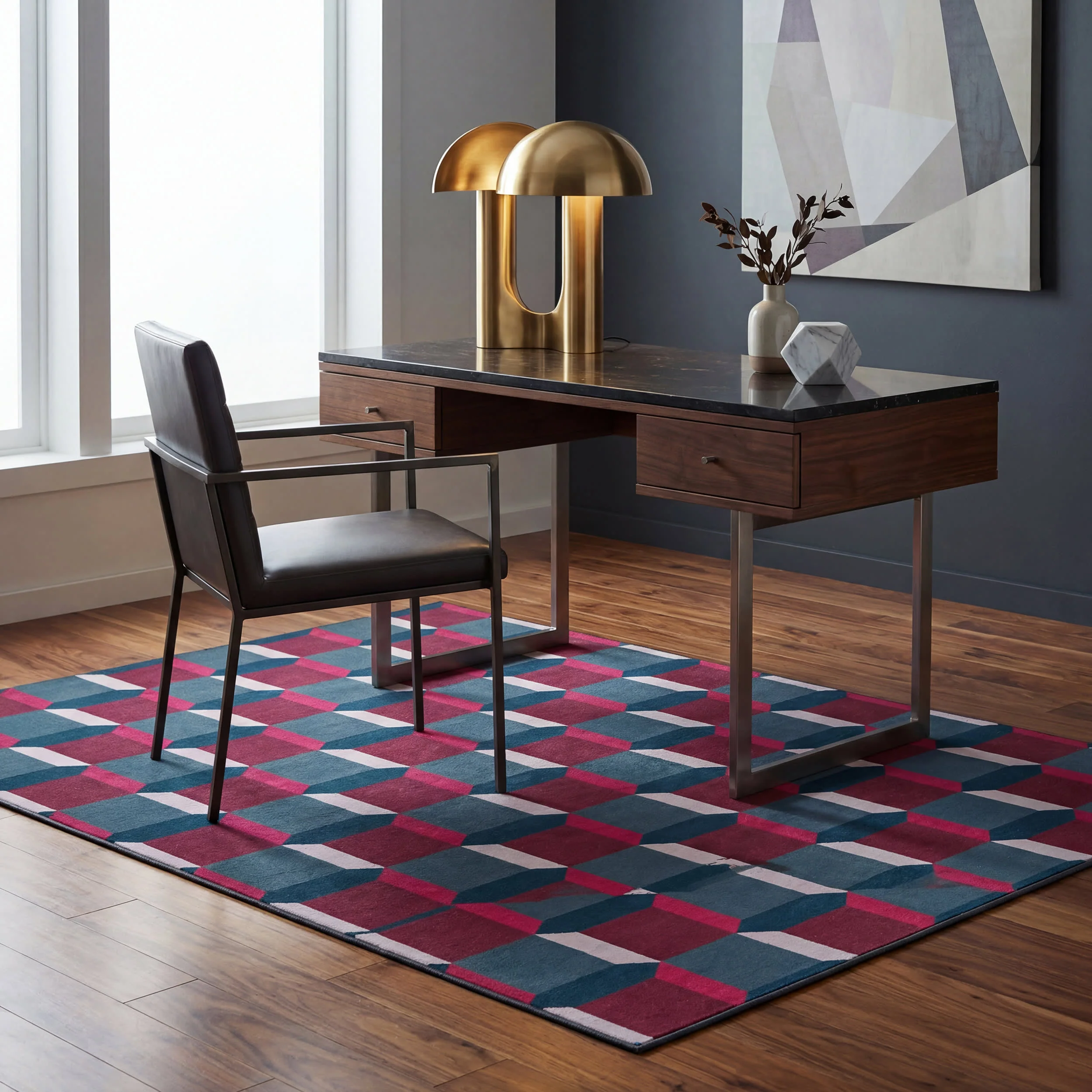 Prism Weave Checkered Washable Rug by Society6 | Multicolor - Image 7