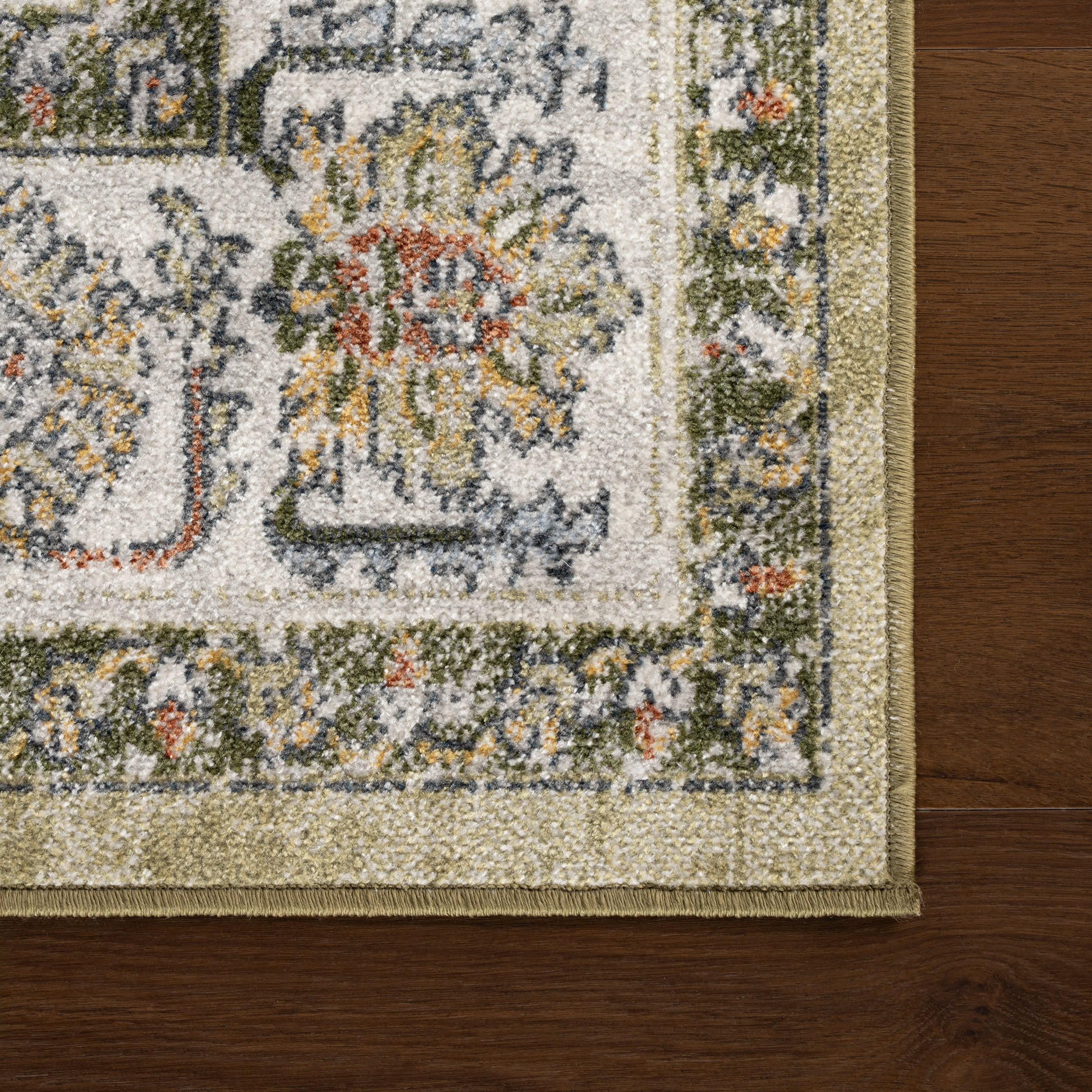 Priyanka Washable Persian Rug | Green - Image 4