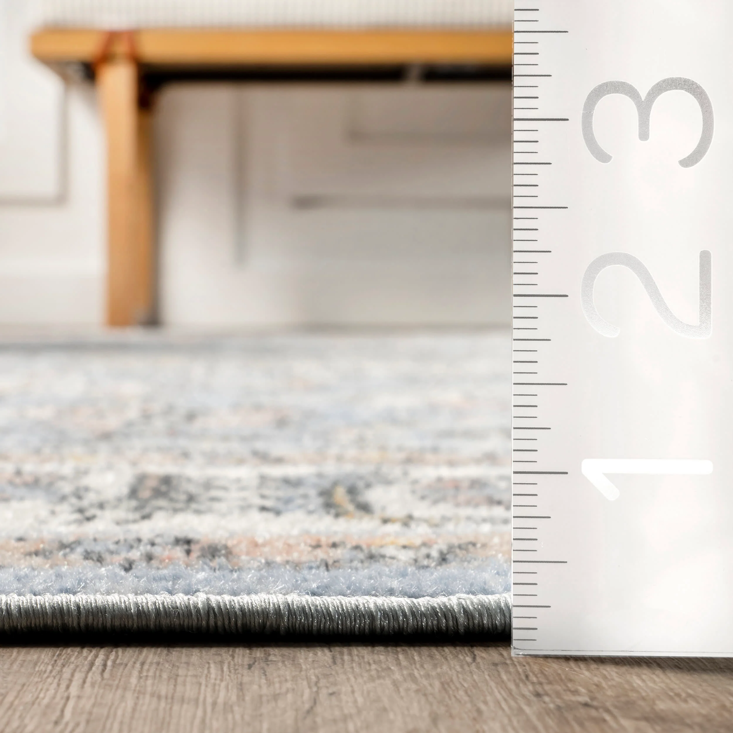 Priyanka Washable Persian Rug | Light Blue - Image 5