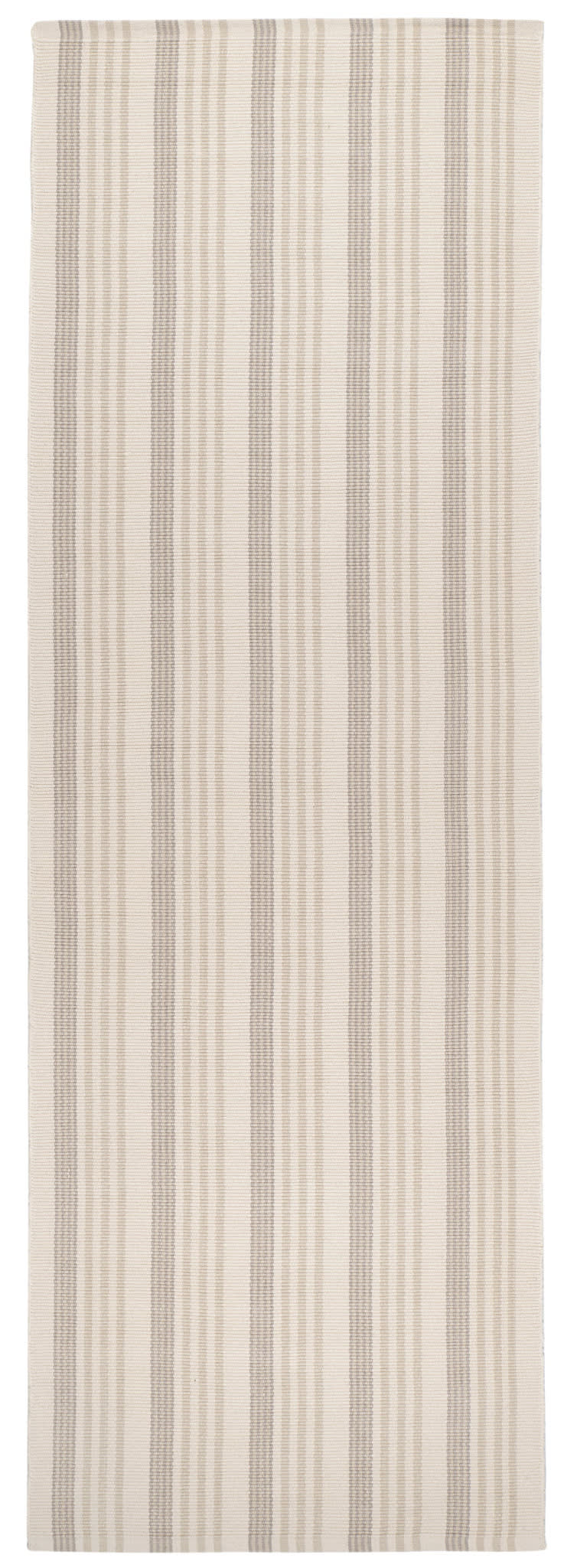 Putney Stripe Handwoven Cotton Rug | Ivory - Image 2