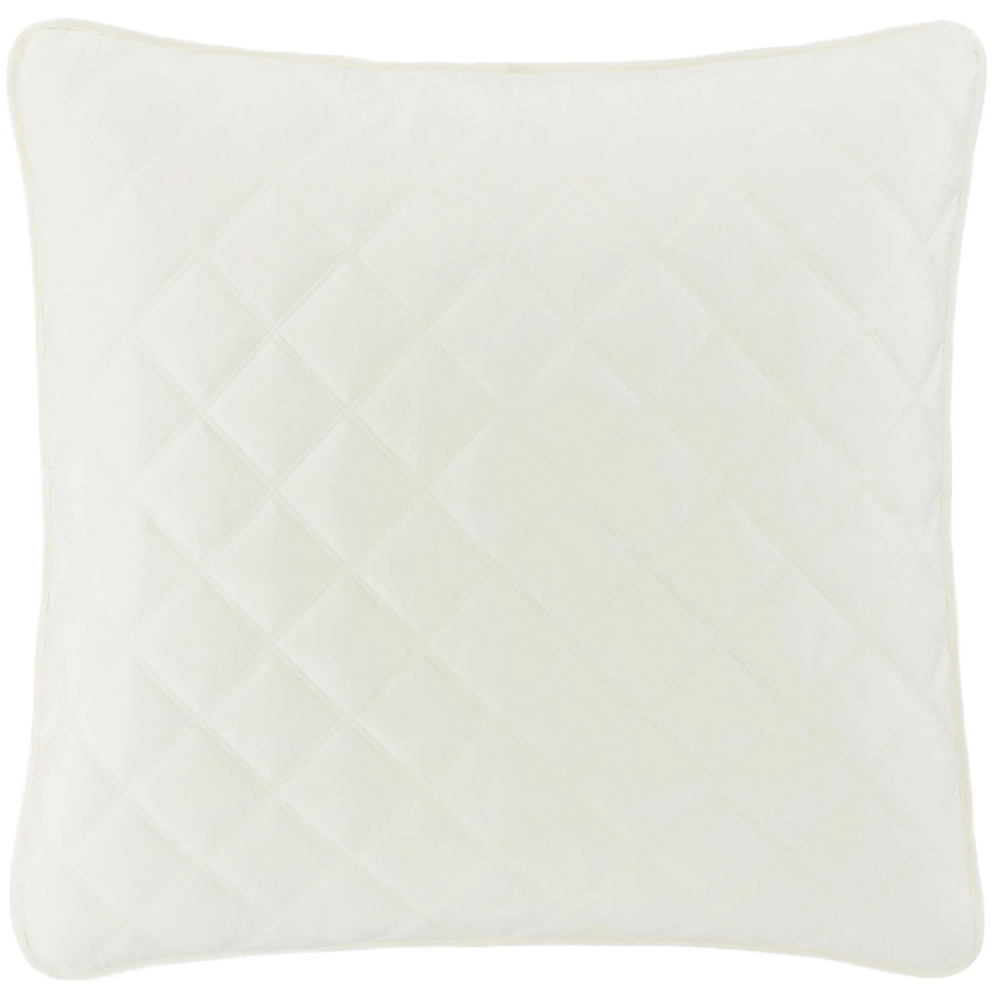 Quilted Silken Solid Sham | Ivory