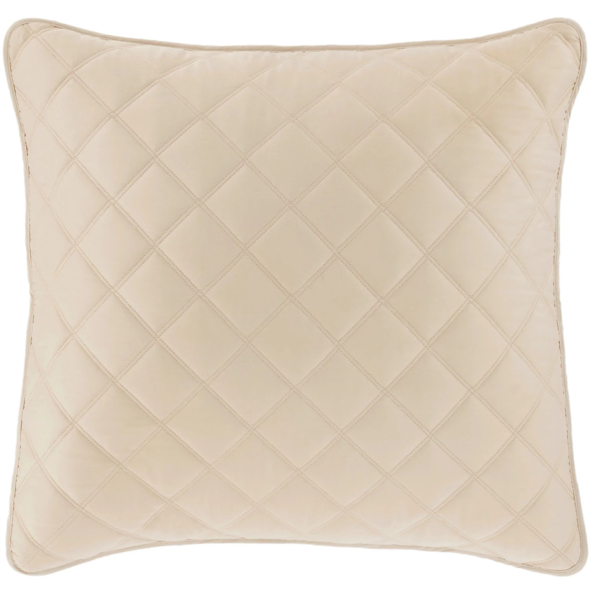 Quilted Silken Solid Sham | Sand
