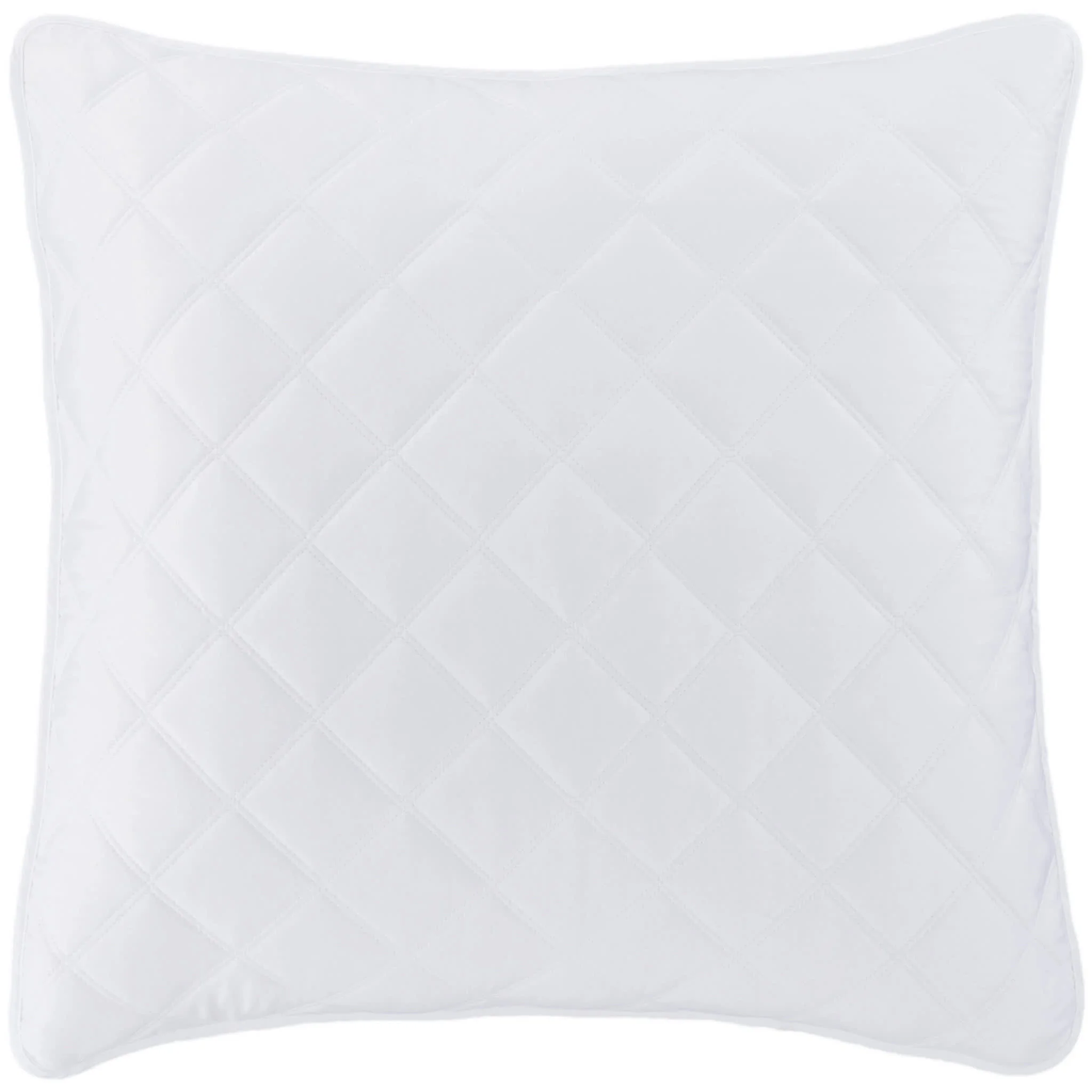 Quilted Silken Solid Sham | White