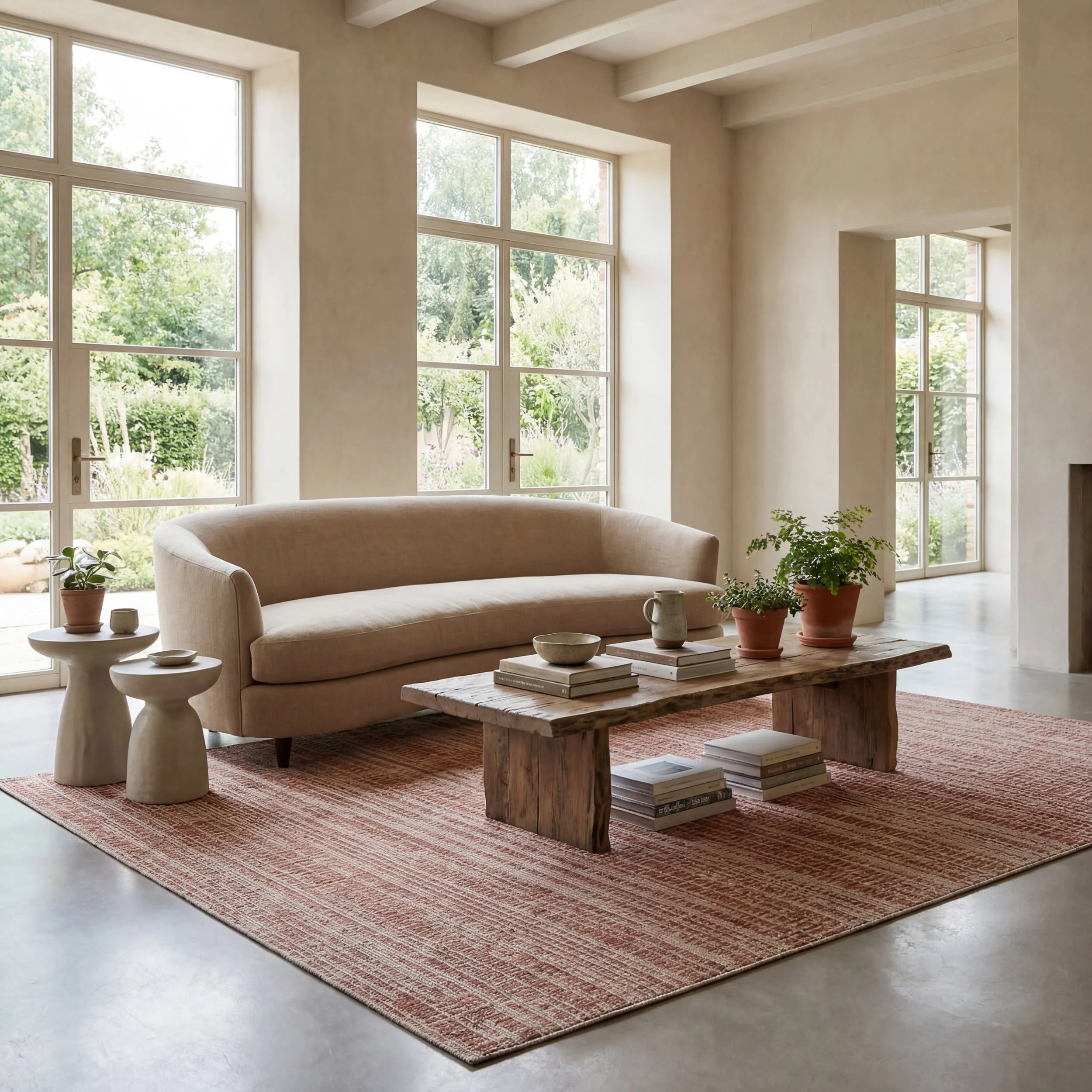 Raaena Abstract Solid Indoor/Outdoor Rug | Red - Image 9
