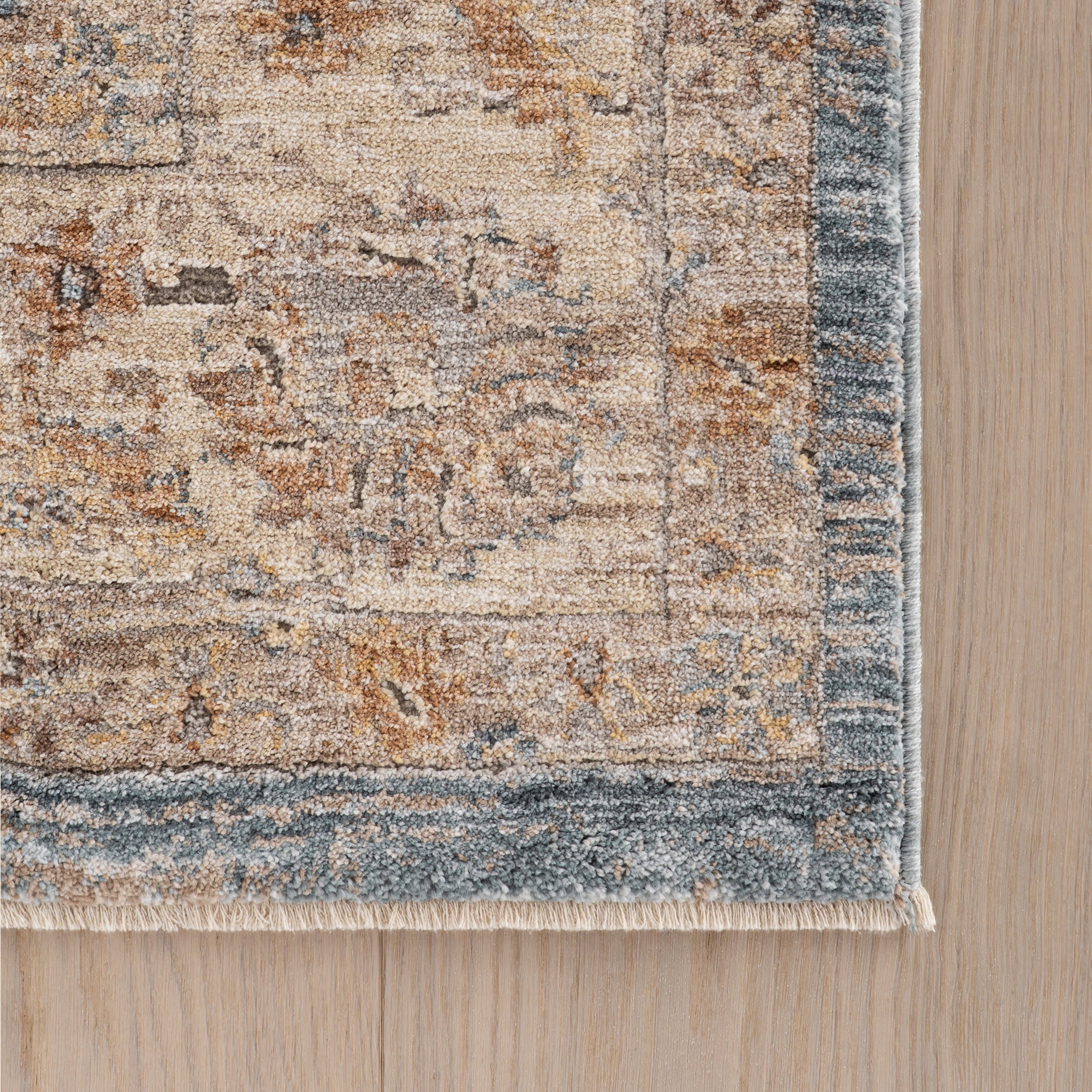 Rada Traditional Vintage Floral Rug | Blue - Image 4