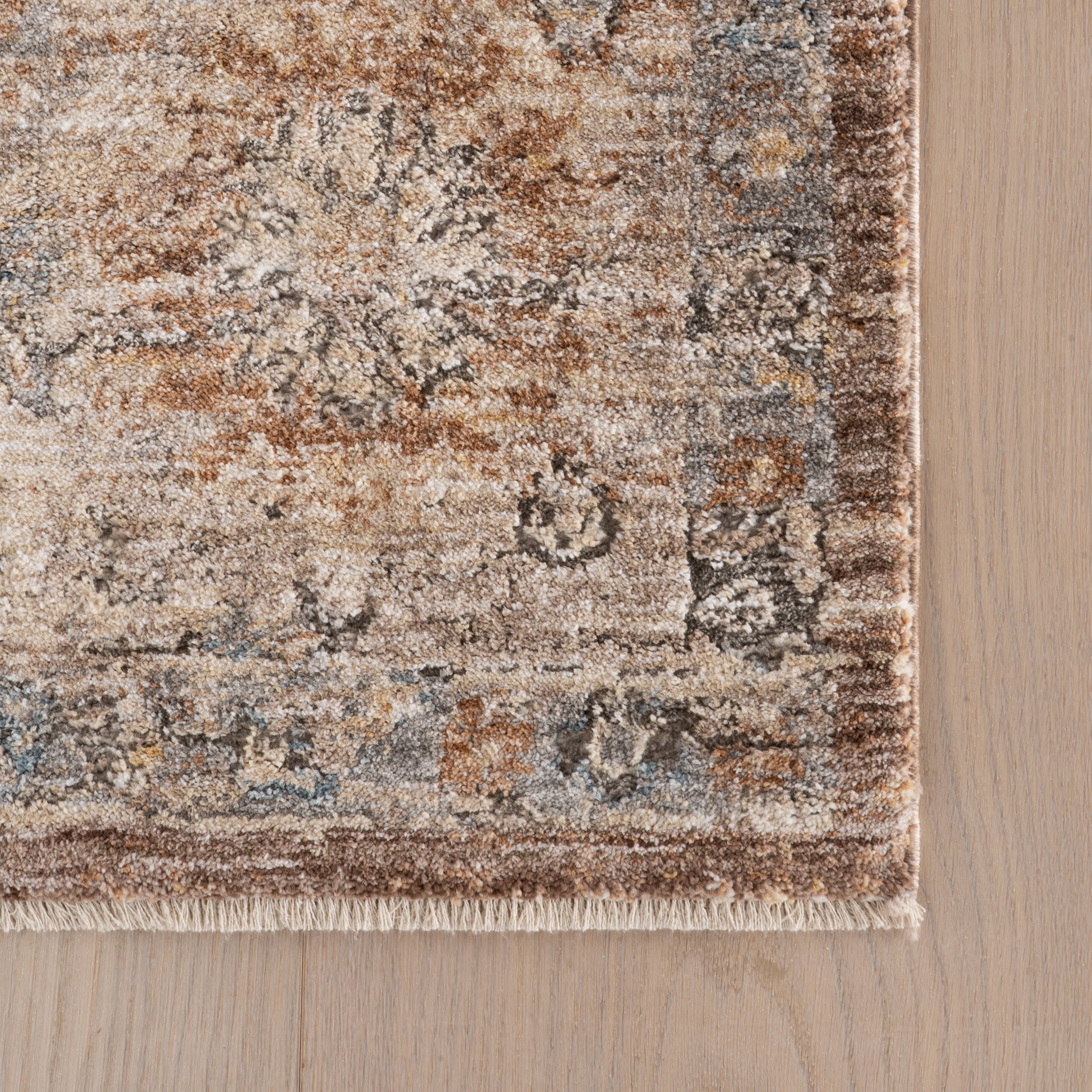 Rada Traditional Vintage Floral Rug | Brown - Image 4