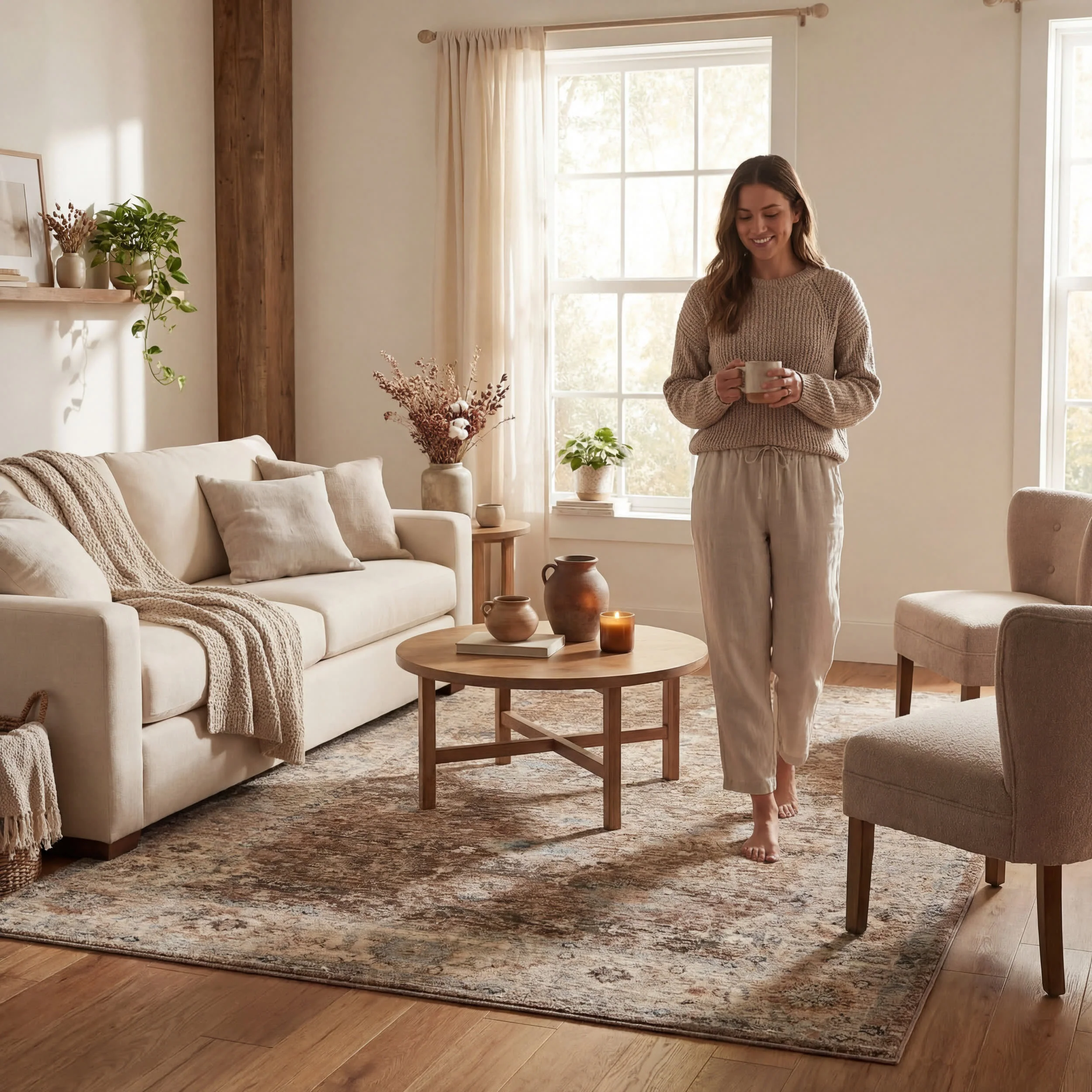 Rada Traditional Vintage Floral Rug | Brown - Image 9