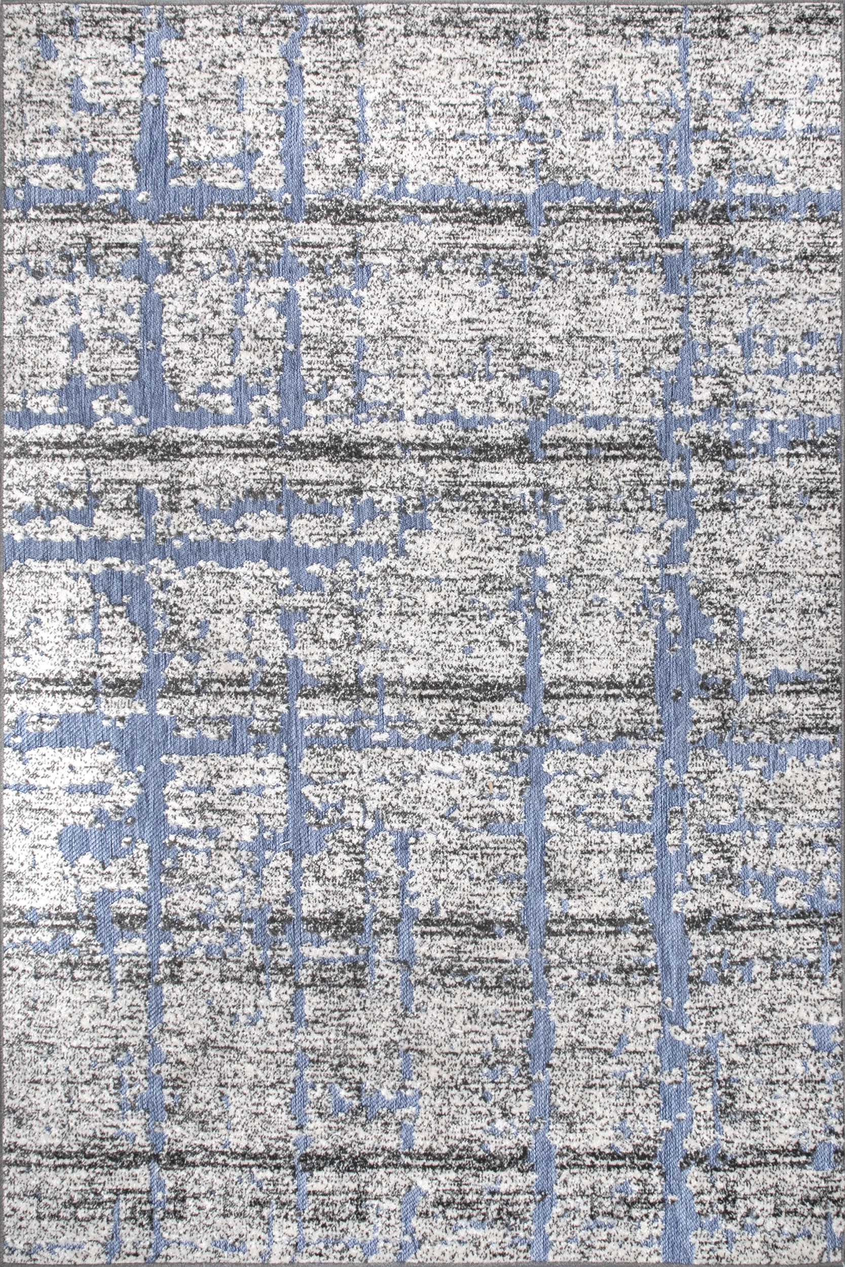 Raised Abstract Shroud Outdoor Rug | Blue