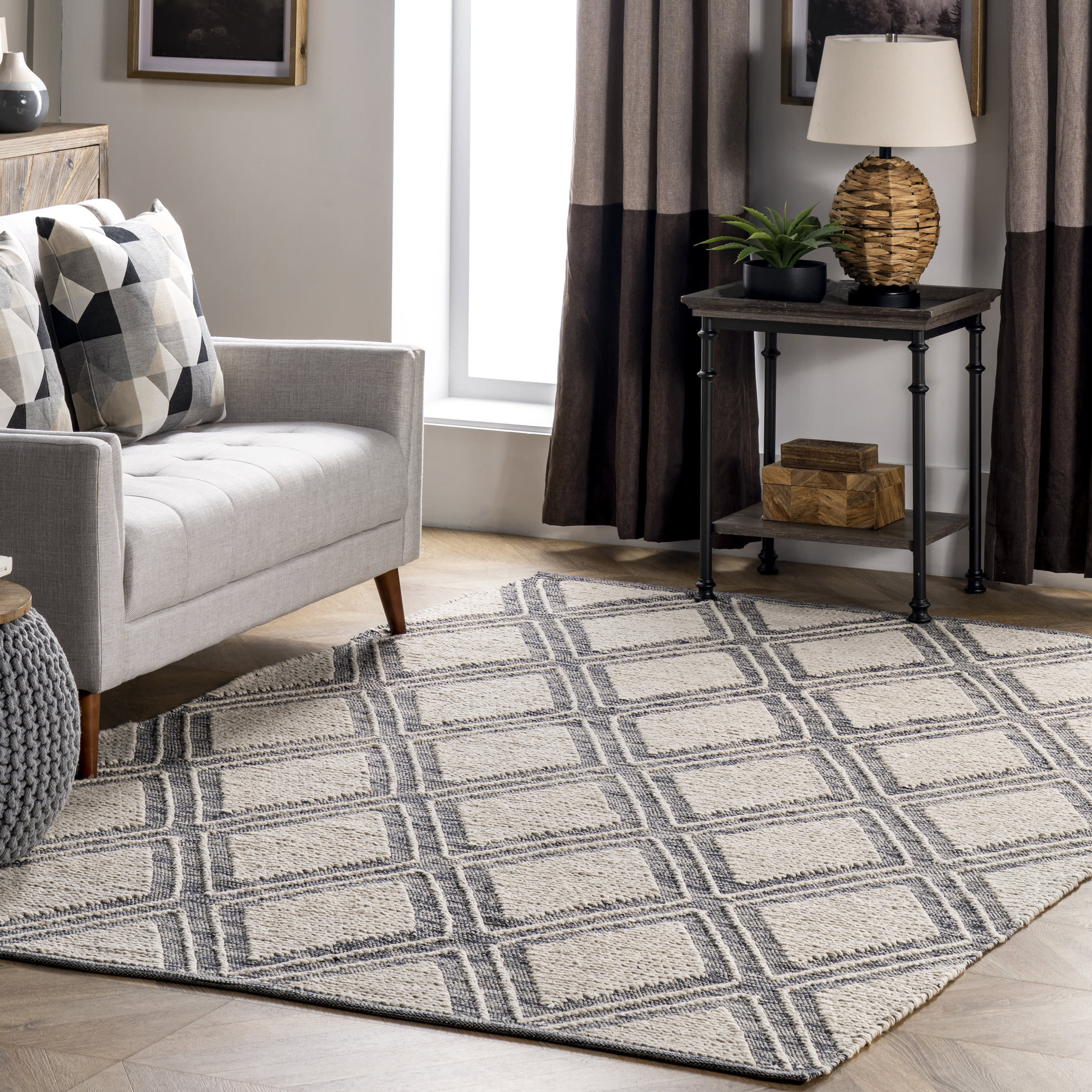 Raised Trellis Rug | Ivory - Image 2