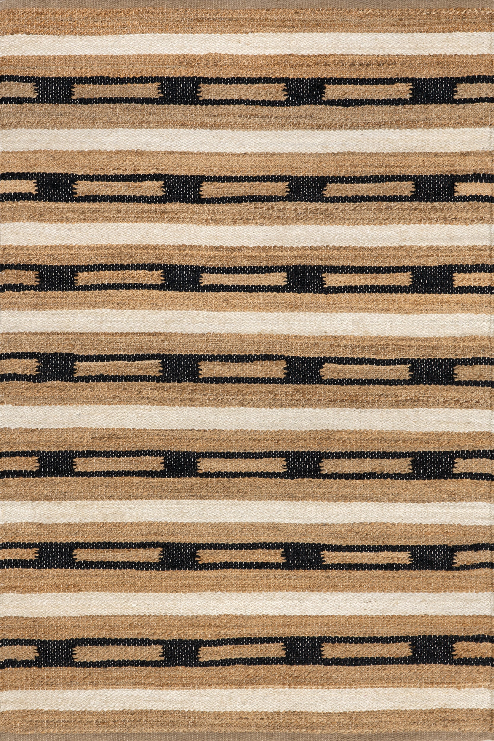 Raleigh Striped Jute Rug | Natural