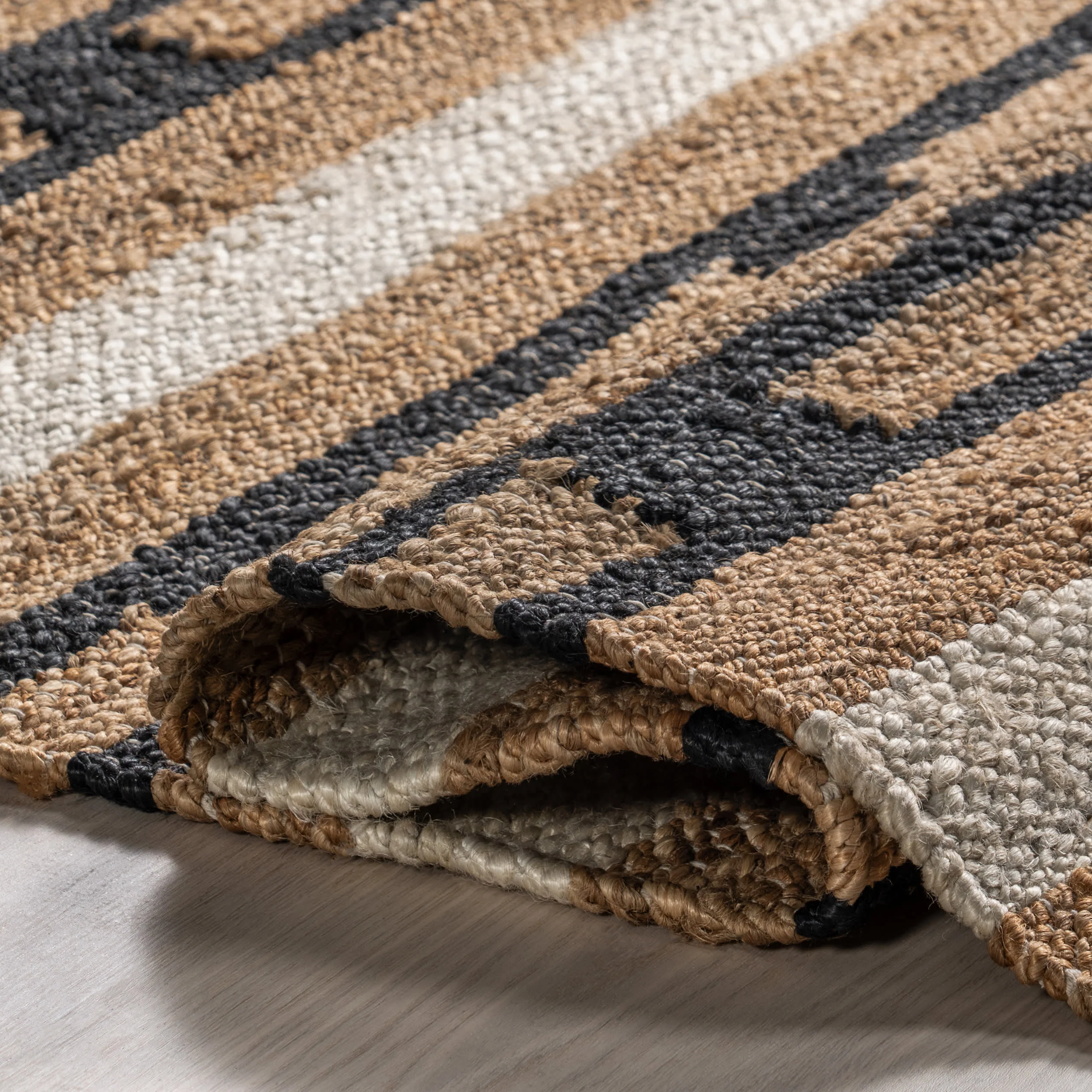 Raleigh Striped Jute Rug | Natural - Image 6