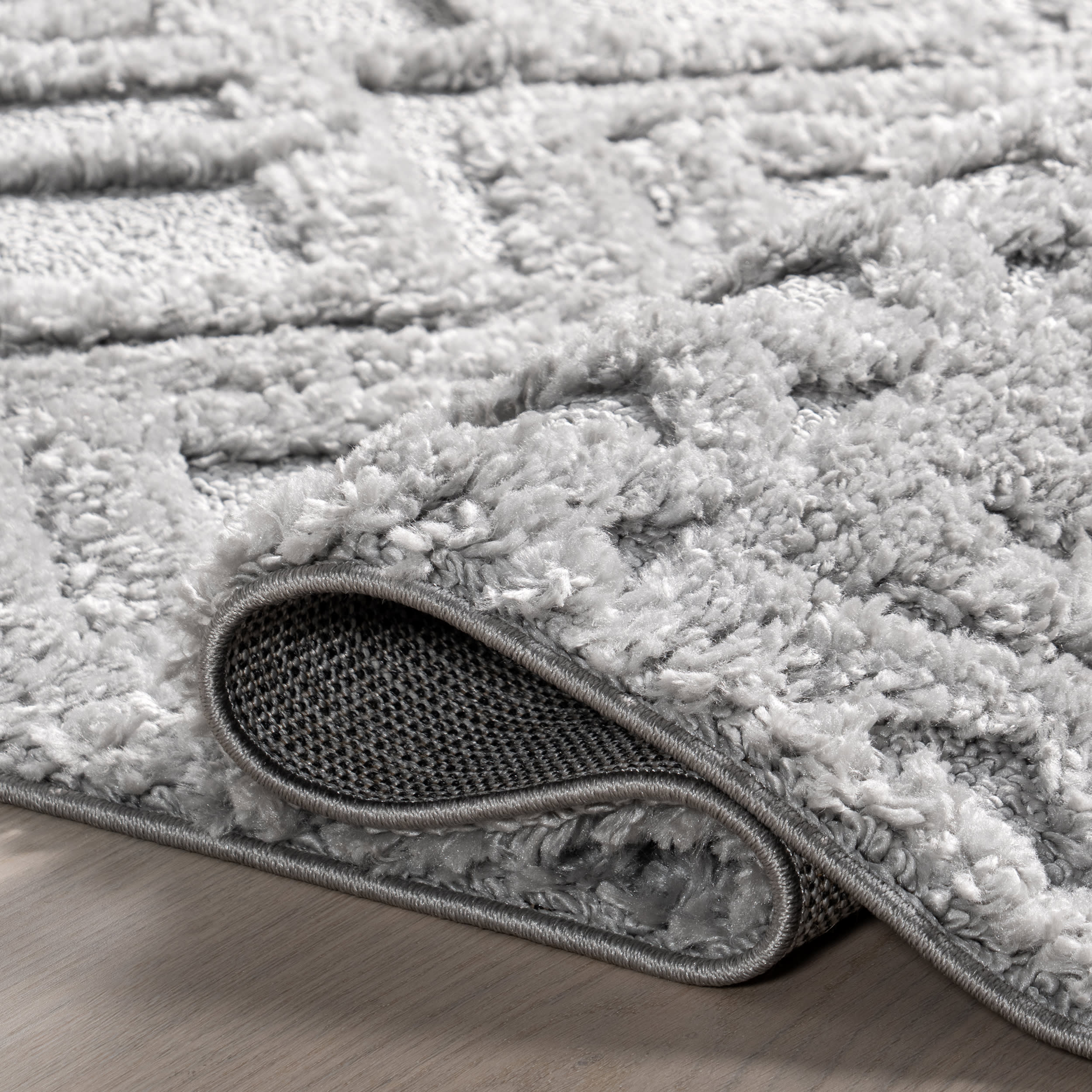Ramira Raised Trellis Rug | Light Grey - Image 8