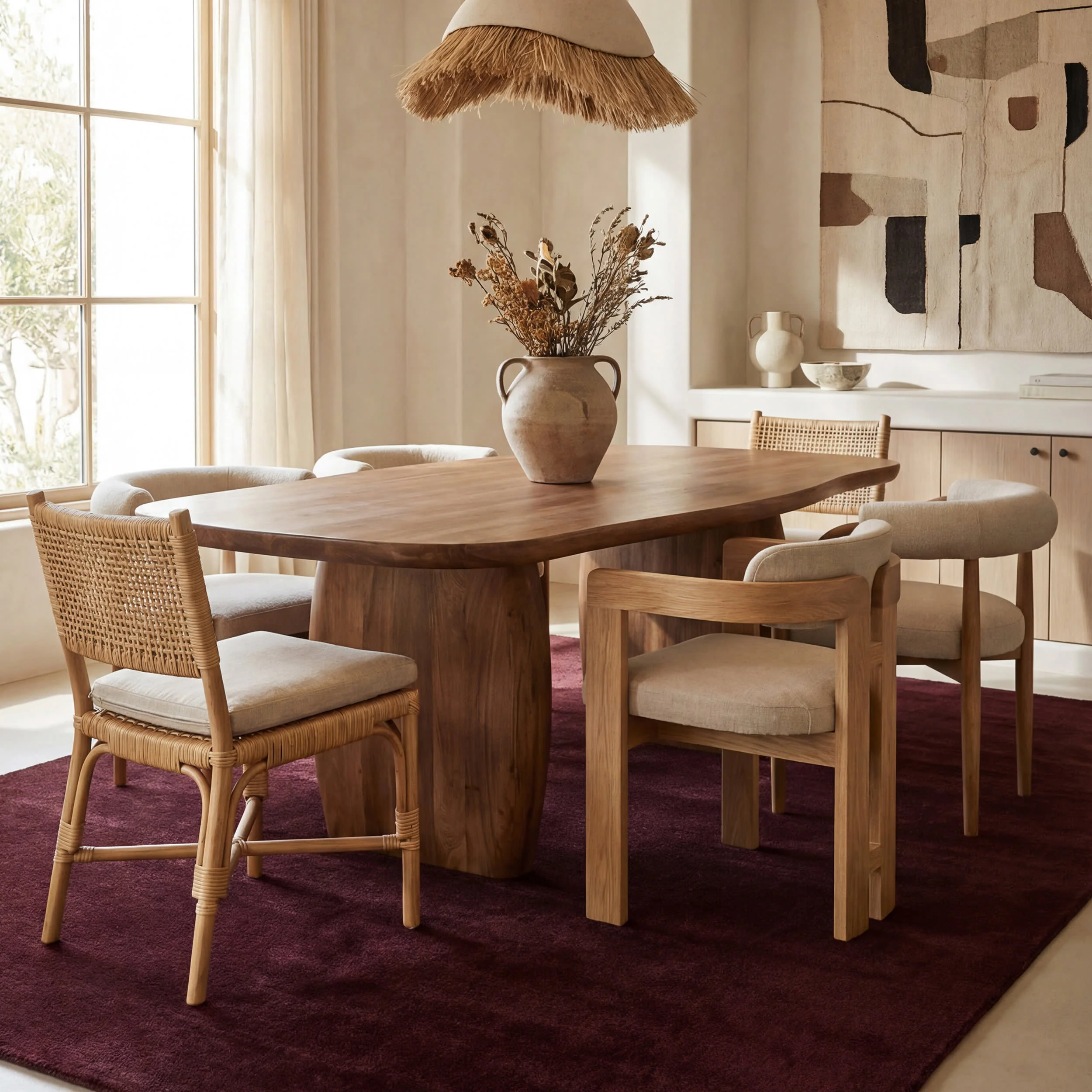 Rare Modern Wine Rug | Wine - Image 4