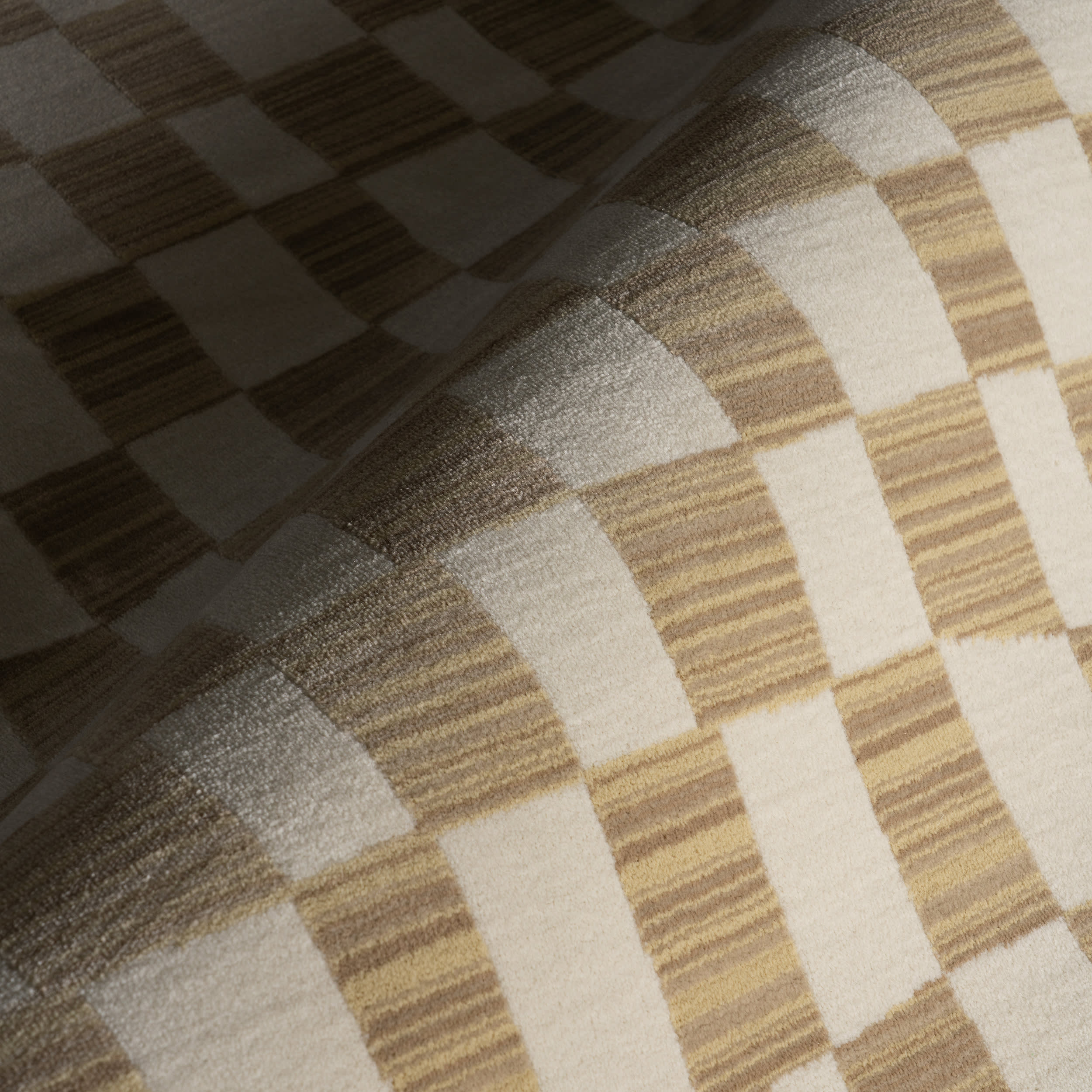 Rasali Checkered Box Rug | Beige - Image 3