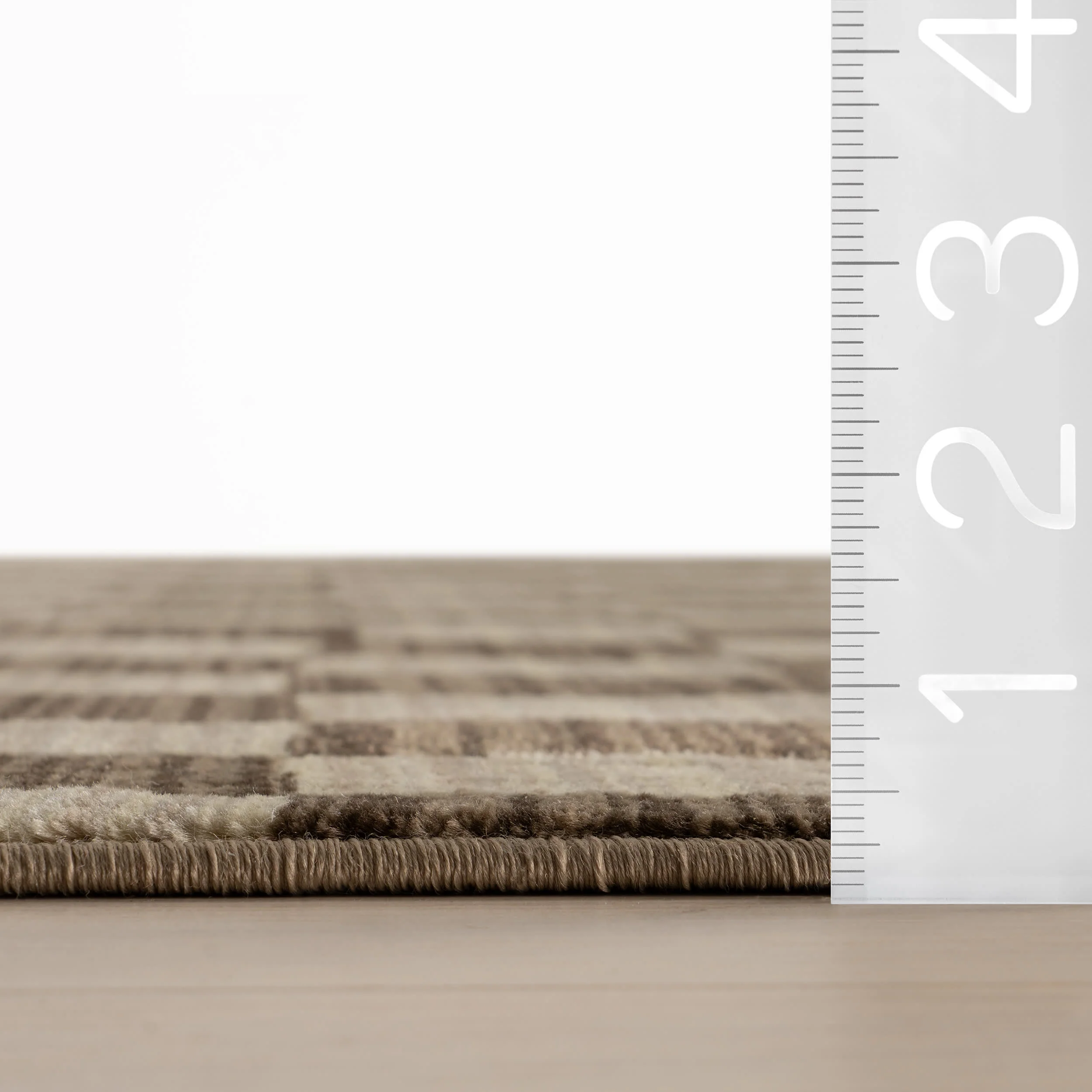 Rasali Checkered Box Rug | Brown - Image 6