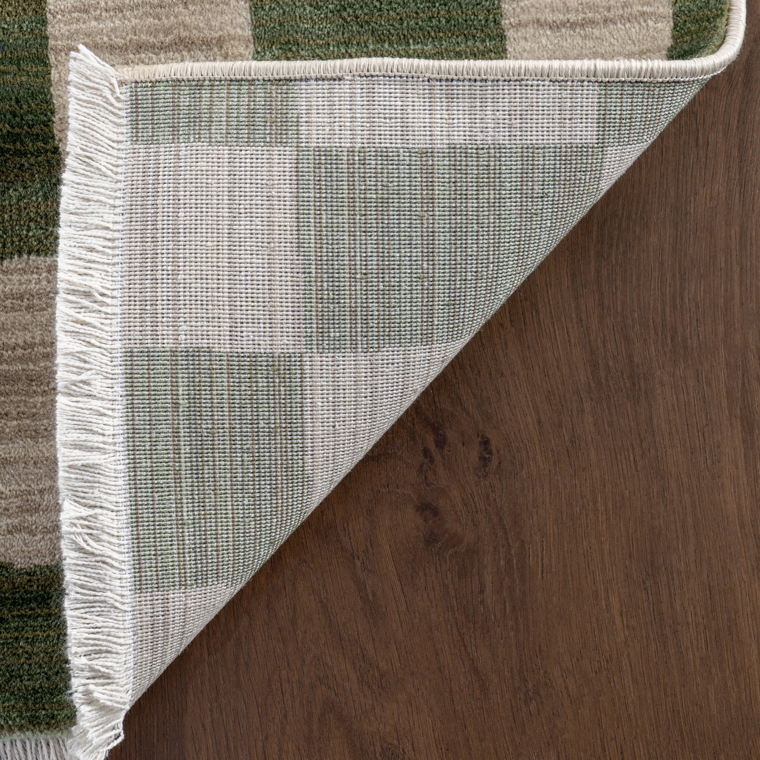 Rasali Checkered Box Rug | Green - Image 7