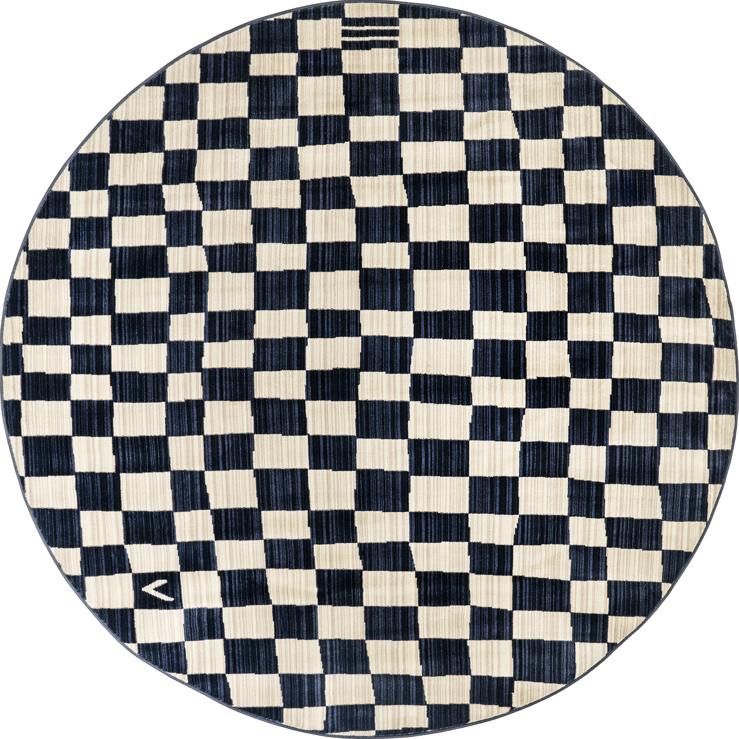 Rasali Checkered Box Rug | Navy