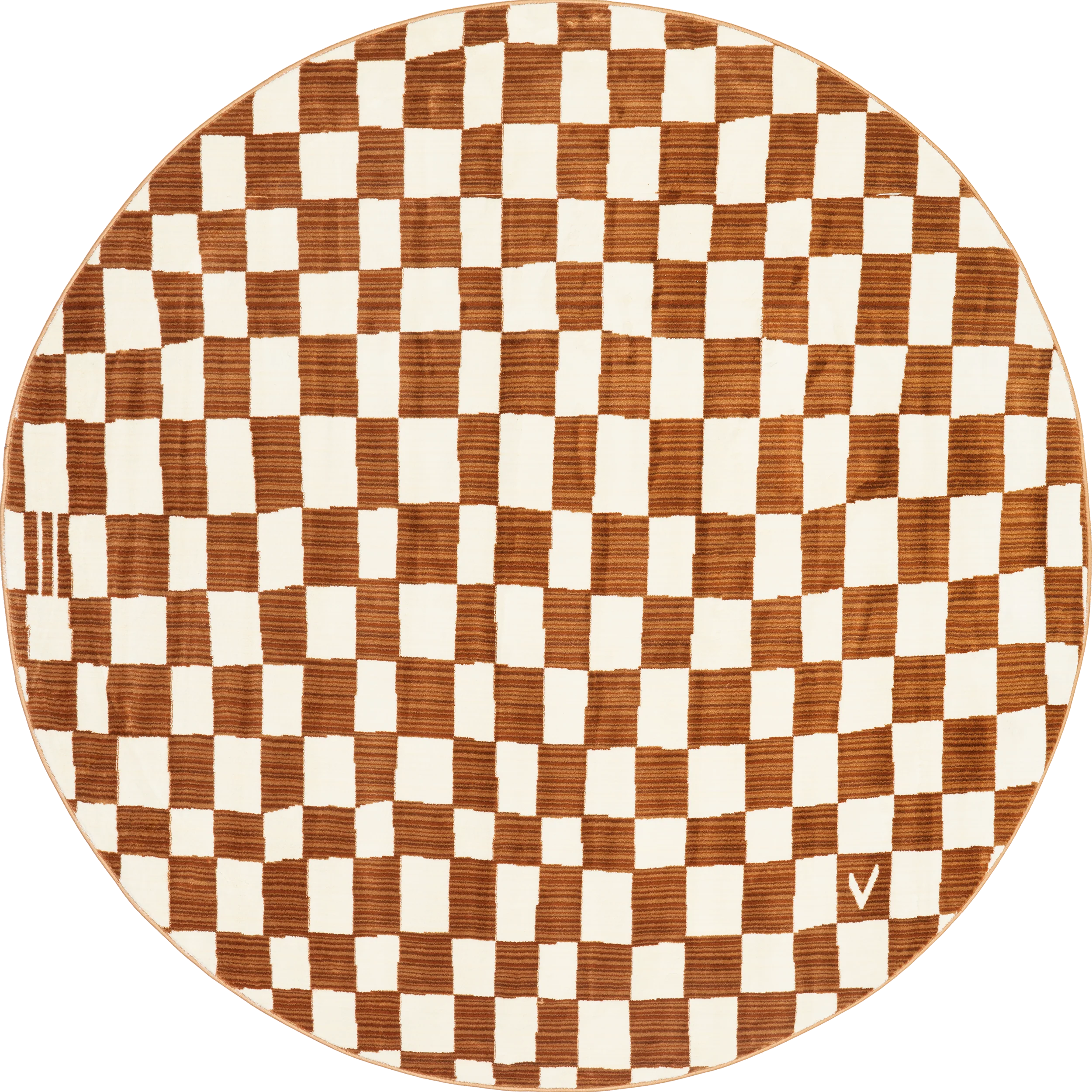 Rasali Checkered Box Rug | Orange