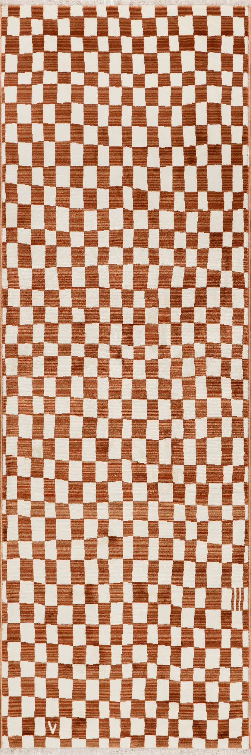 Rasali Checkered Box Rug | Orange