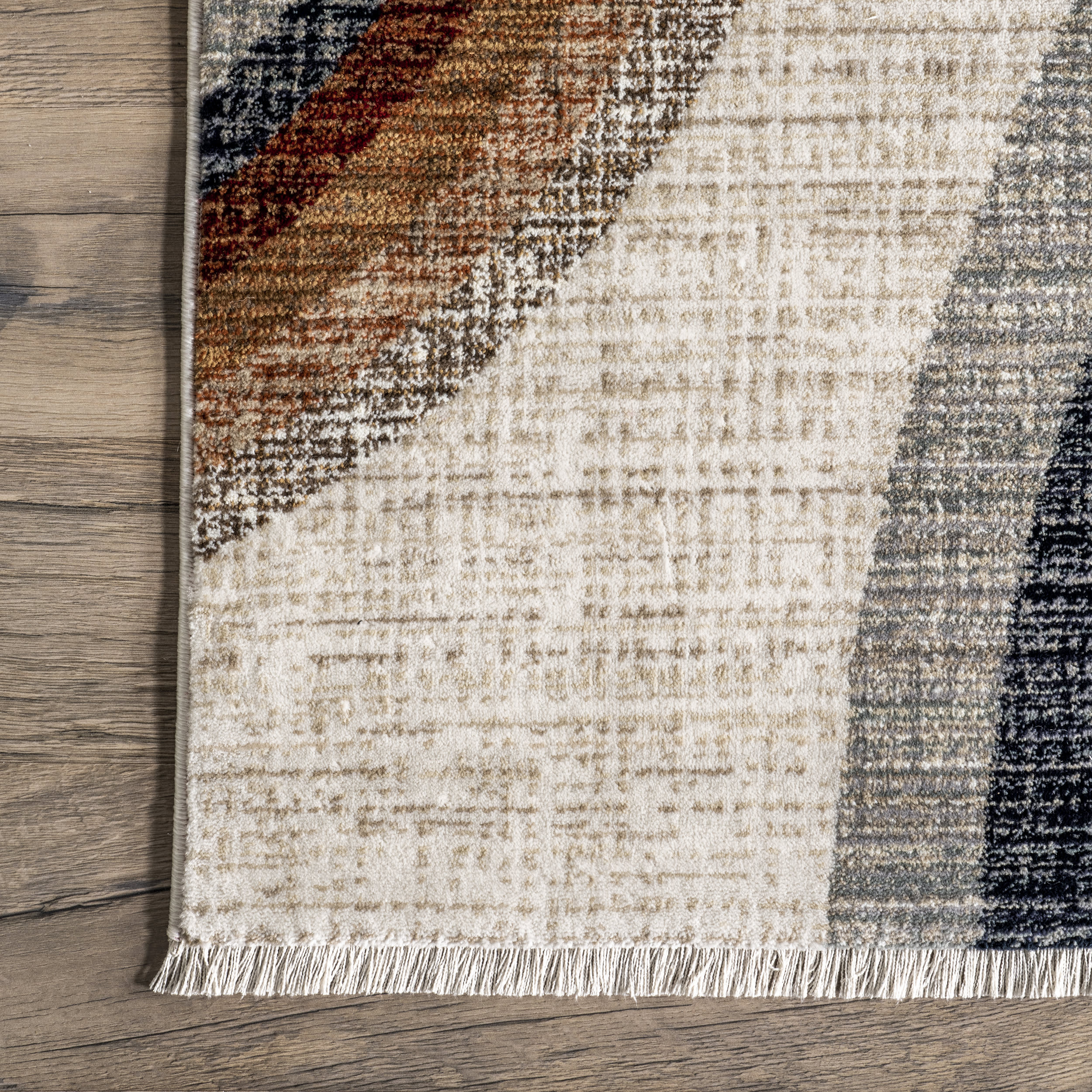 Ravia Faded Rings Rug | Beige - Image 3